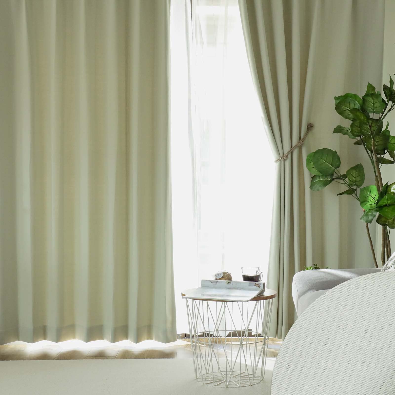 Amazon.co.jp: グラムスタイル カーテン 4枚セット 遮光 リネン混