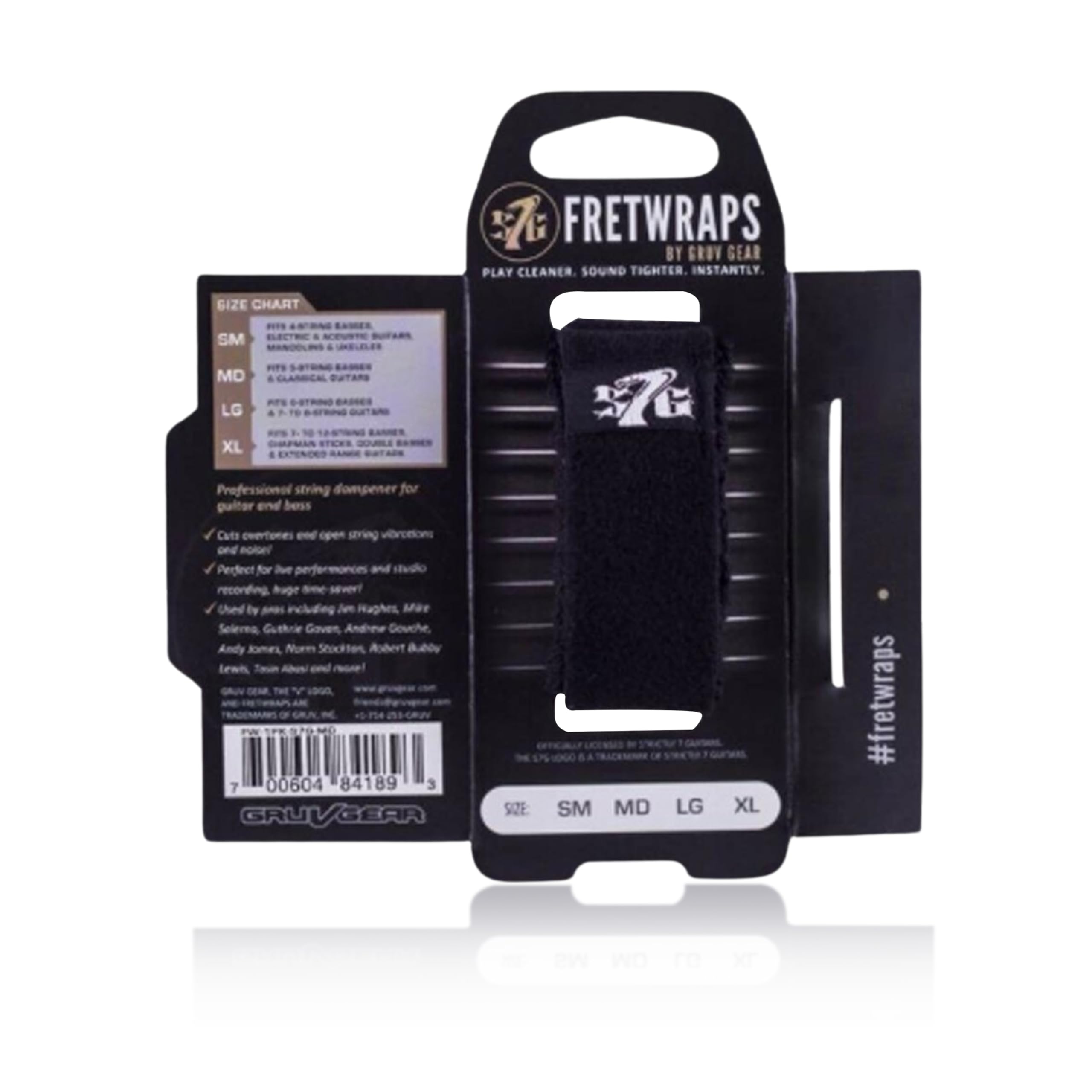 Gruv Gear FretWraps String Muter 1-Pack (Black, Medium) (FW-1PK-MD) — view 25