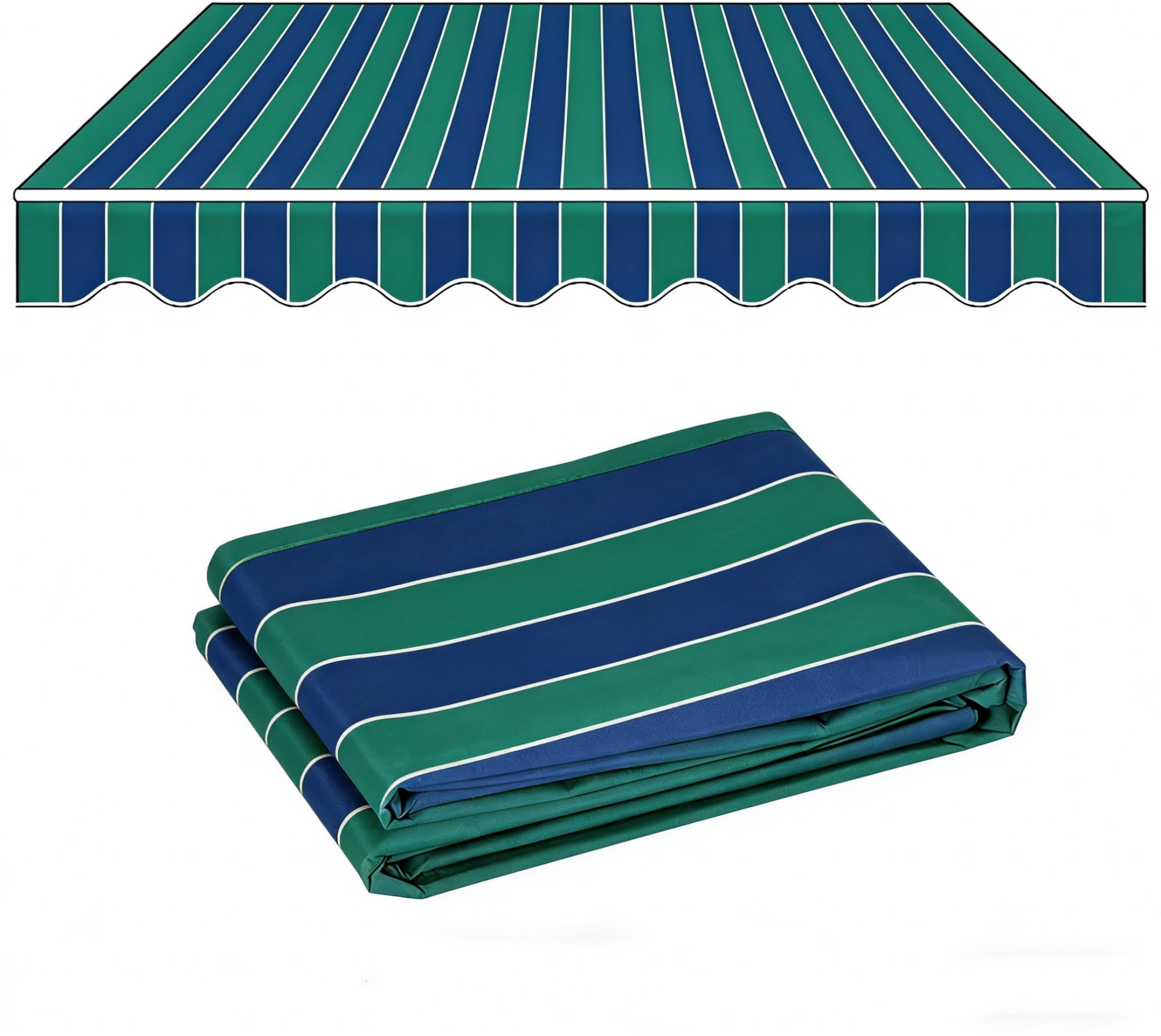 Toile de store banne 3.6x3m Sunsetter en tissu Oxford imperméable