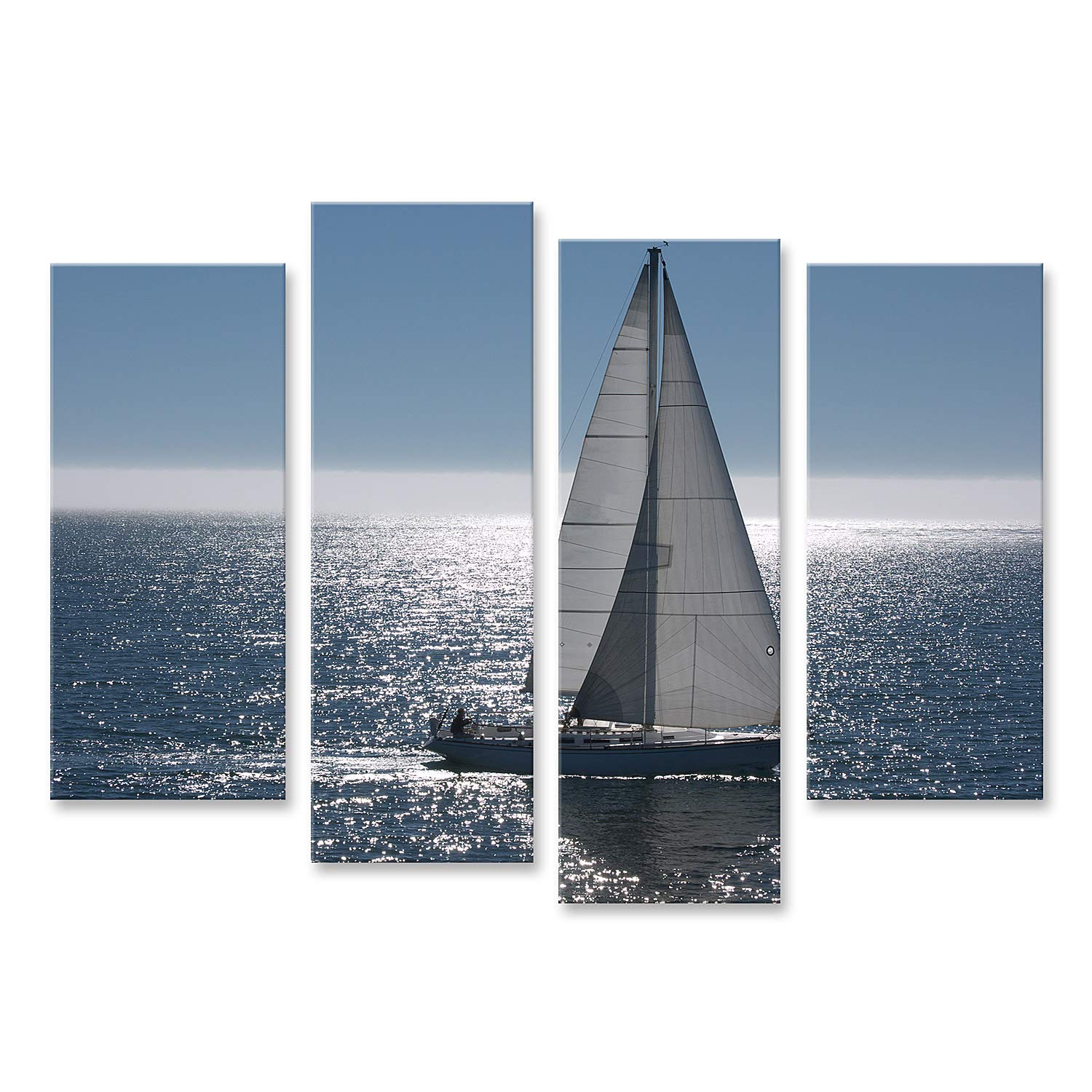 islandburner Quadro su tela Barca a vela su un mare calmo Quadri Stampe Immagini Murale Decorazione da parete