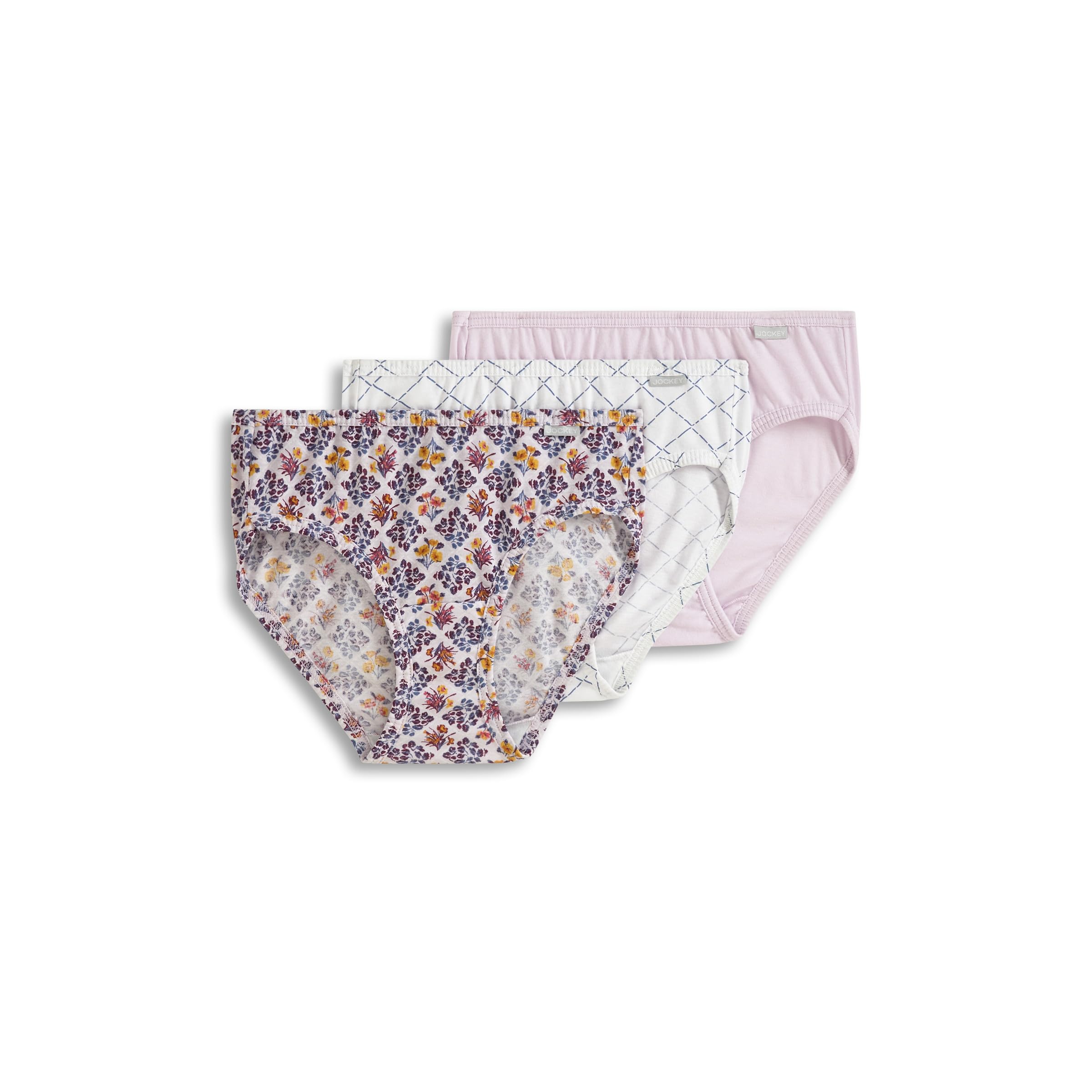 Jockey Women's Underwear 100% Cotton Elance Bikini - 3 Pack