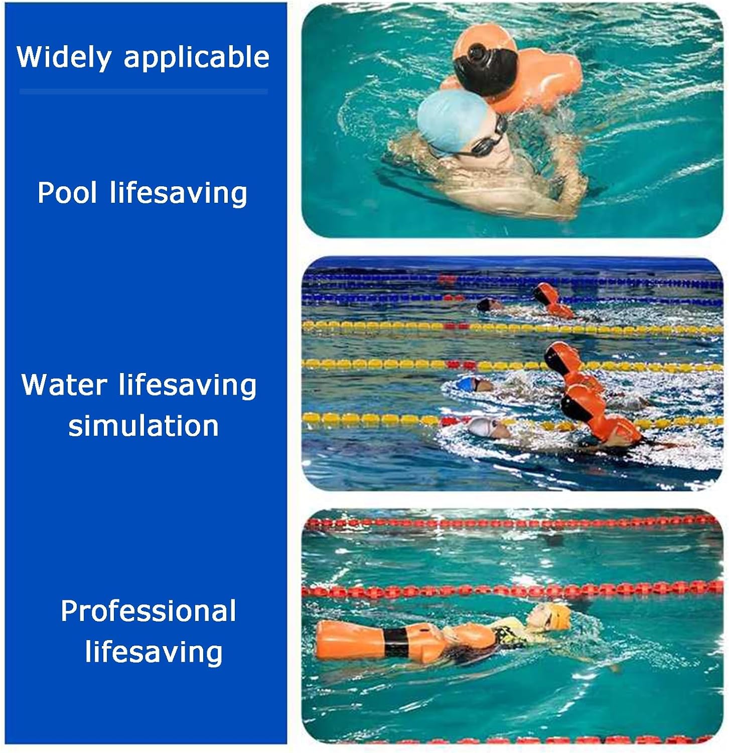 Water Rescue Dummy , Life-Saving Plastic Training Simulation Model with Counterweight,for Home Schools Beach Pool(Yellow)