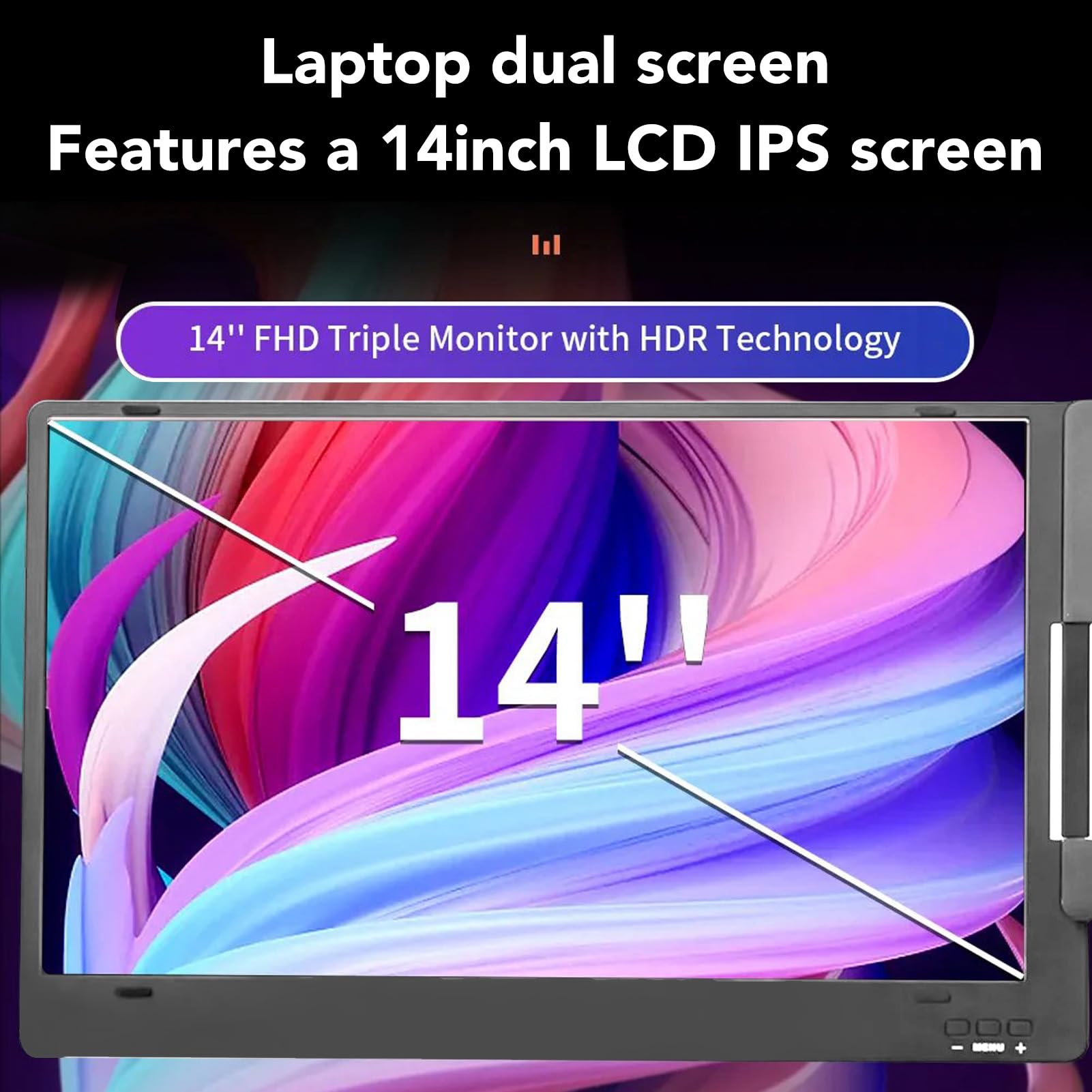 X90 Tragbarer Dual-Monitor Für Laptop – 2x 14" FHD IPS Displays, Plug & Play über USB-C