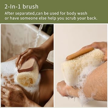 4.7 Natural Loofah(6pack) Back Brush(1pack) face Scrubber(4pack)