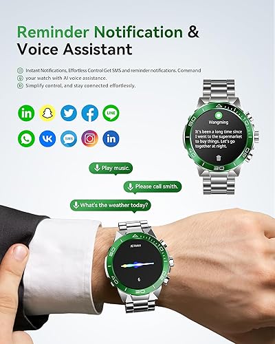 Miniatura 3 de SOUYIE Reloj inteligente militar resistente para hombres, AMOLED 1.43 pulgadas, pantalla HD de 1.43 pulgadas, respuesta de llamadas Bluetooth,
