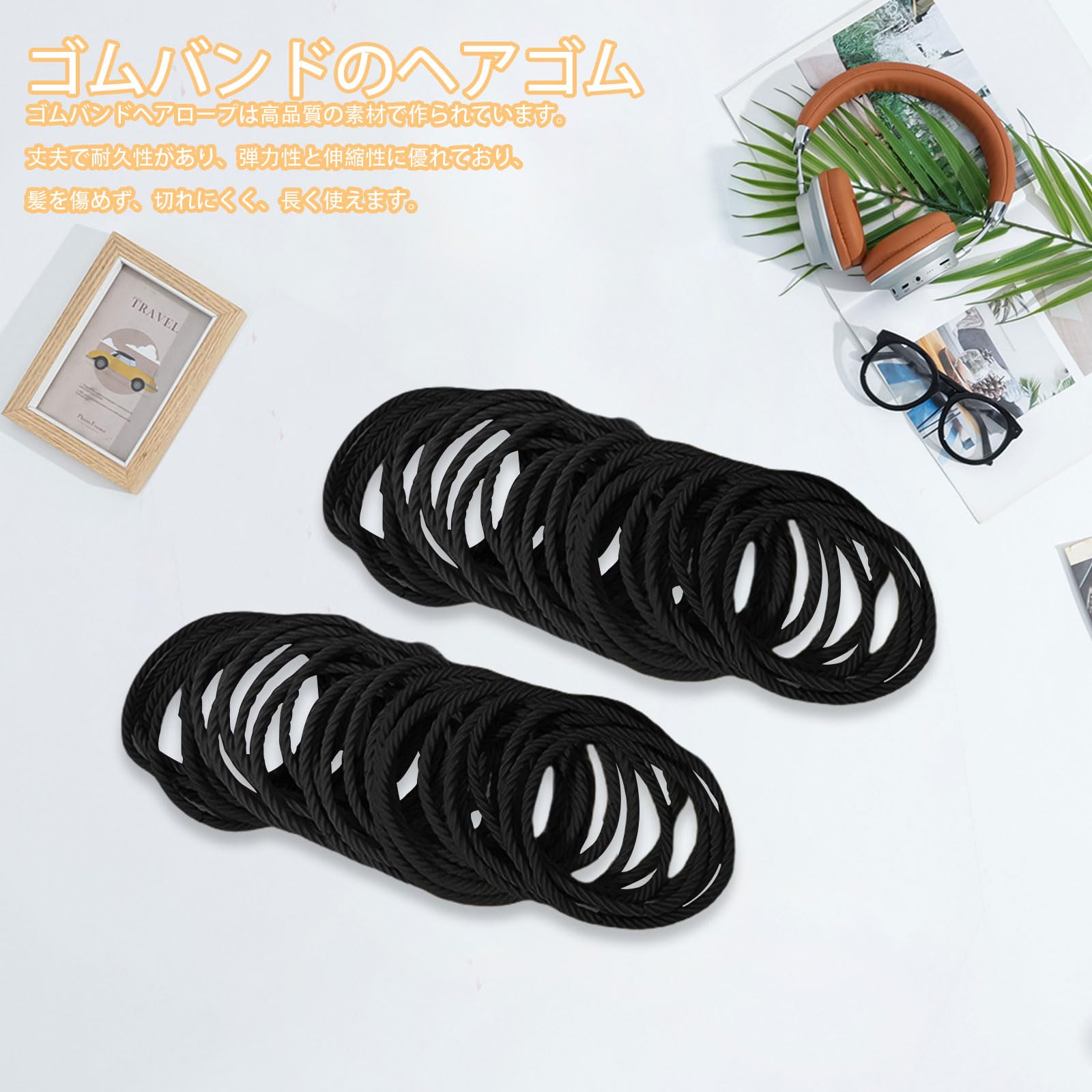 Amazon.co.jp: 子供 ヘアゴム 100本セット 4cm 髪ゴム 絡まない 髪飾り