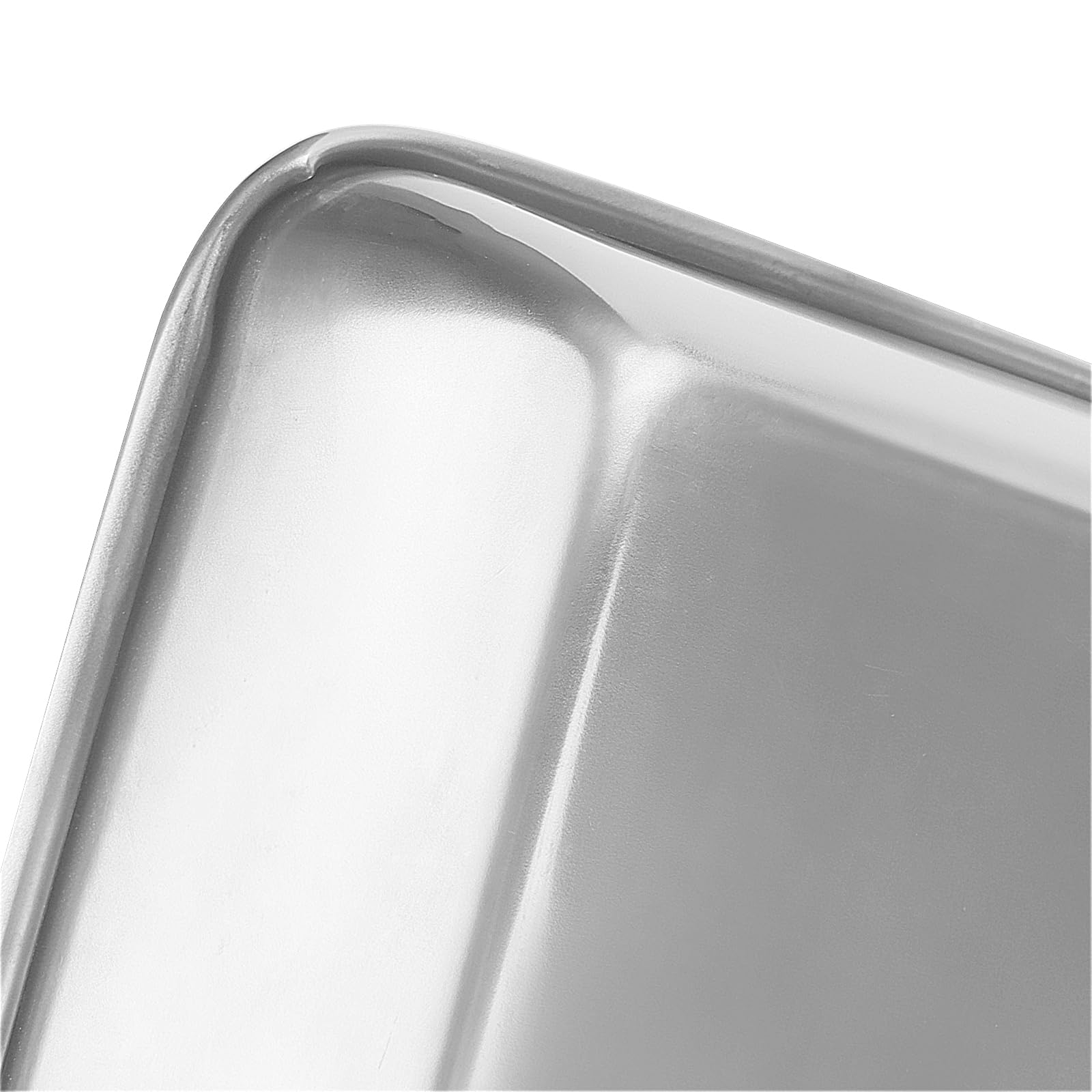 Lot de 4 plaques de cuisson en acier inoxydable de 36,5 x 28 x 5,5 cm, plaque de cuisson en métal, plaque à biscuits profonde, pour cuisson, rôtir, taille du fond 31,5 x 23,5 cm