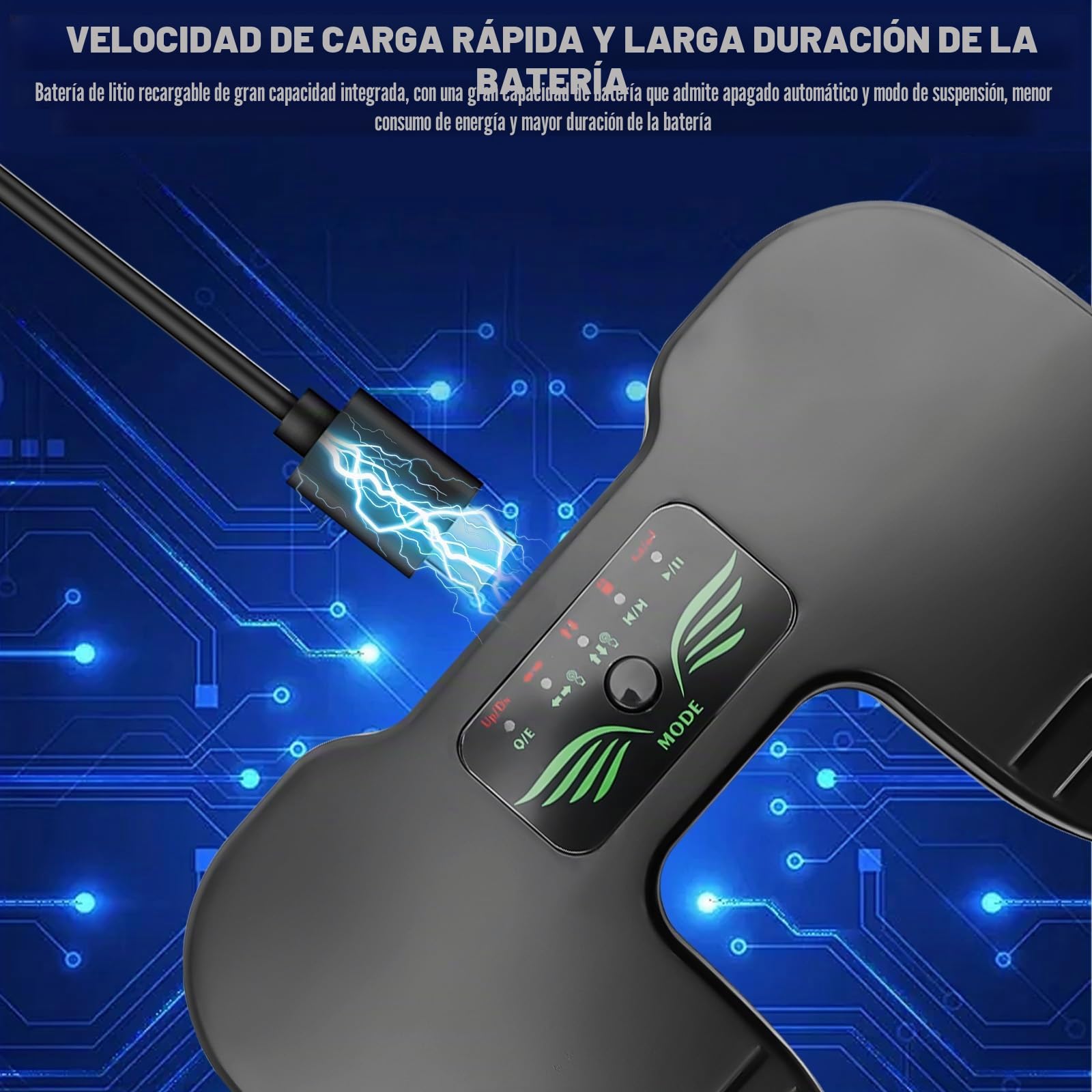Pedal de giro de página Bluetooth, pedal de giro de página inalámbrico, interruptor de pie multifuncional, controlador de lectura de música recargable para tabletas, teléfonos inteligentes (negro)