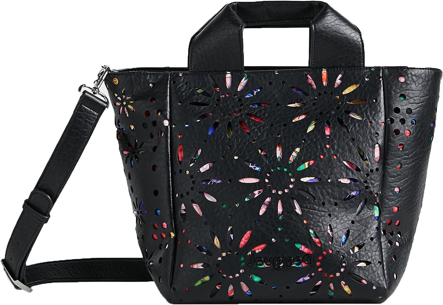 Desigual Bols_dandelion Valdivia, Bolsa De La Compra Mujer, Negro (Black), Talla Única