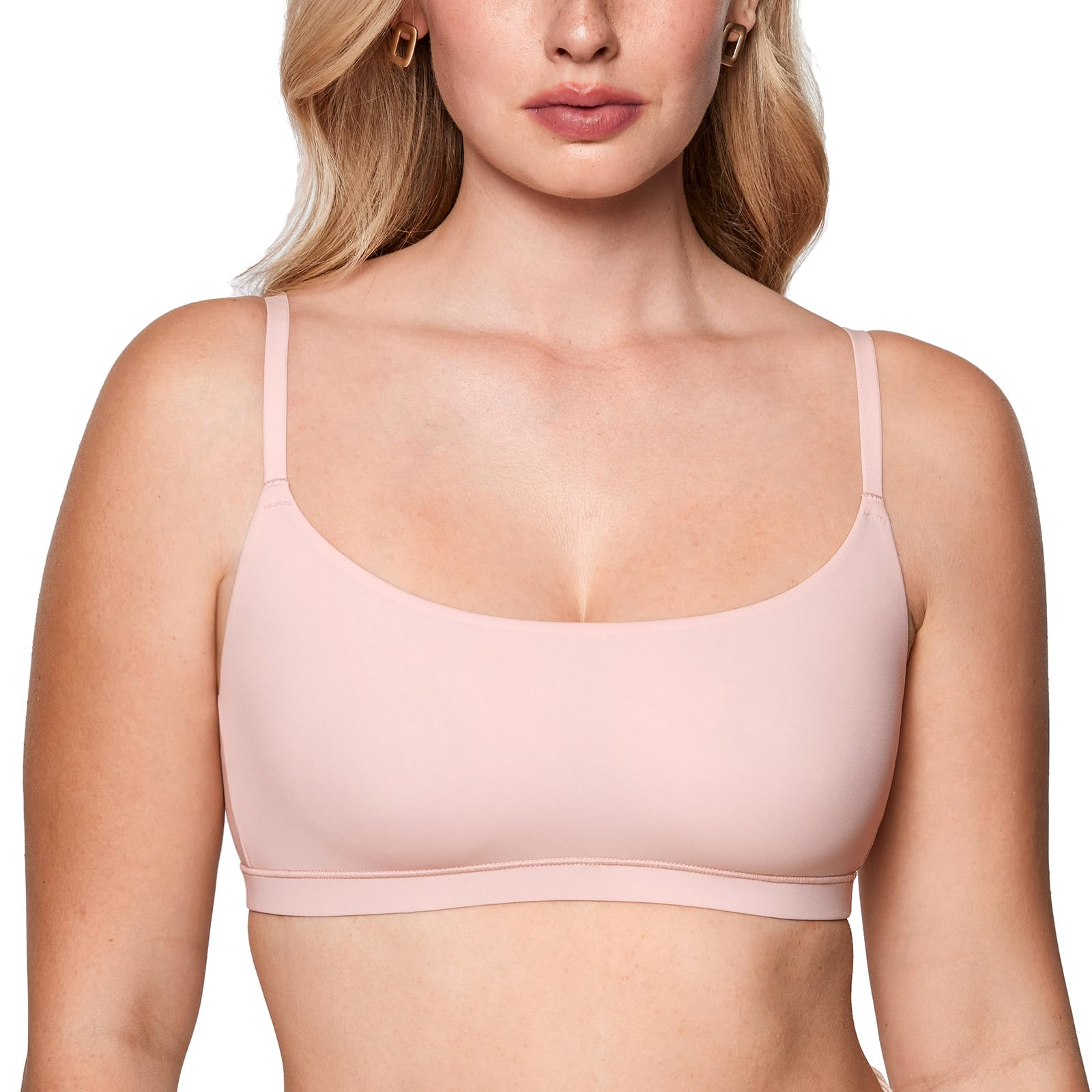 INLYRIC Women's Inbarely Bralettes Cami Bras No Underwire Wireless Seamless Unlined Comfort Sports Bra