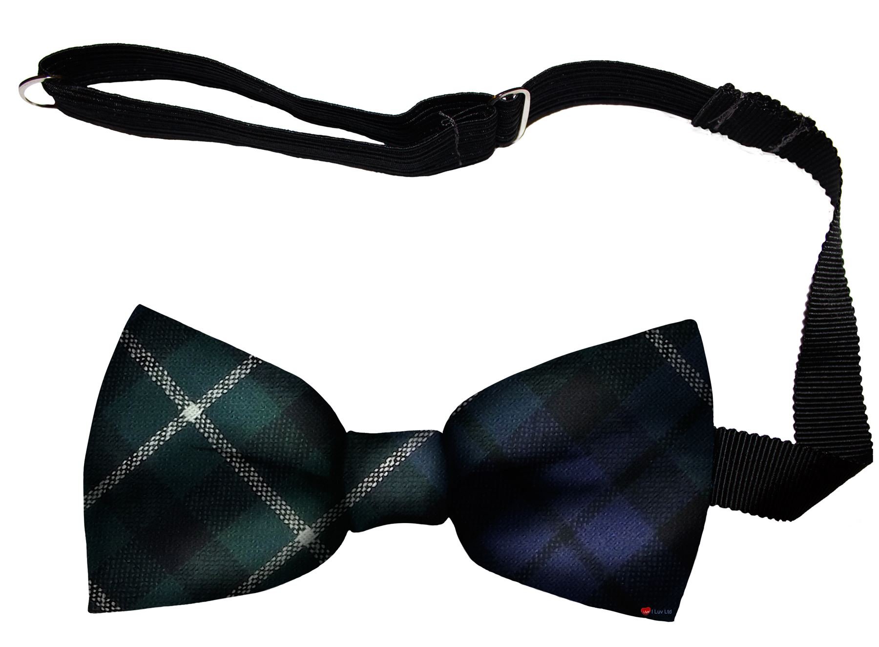 I LUV LTD Mens Bow Tie Soft Wool Woven And Made in Scotland in Graham of Montrose Modern Tartan Adjustable Strap for Easy Fastening