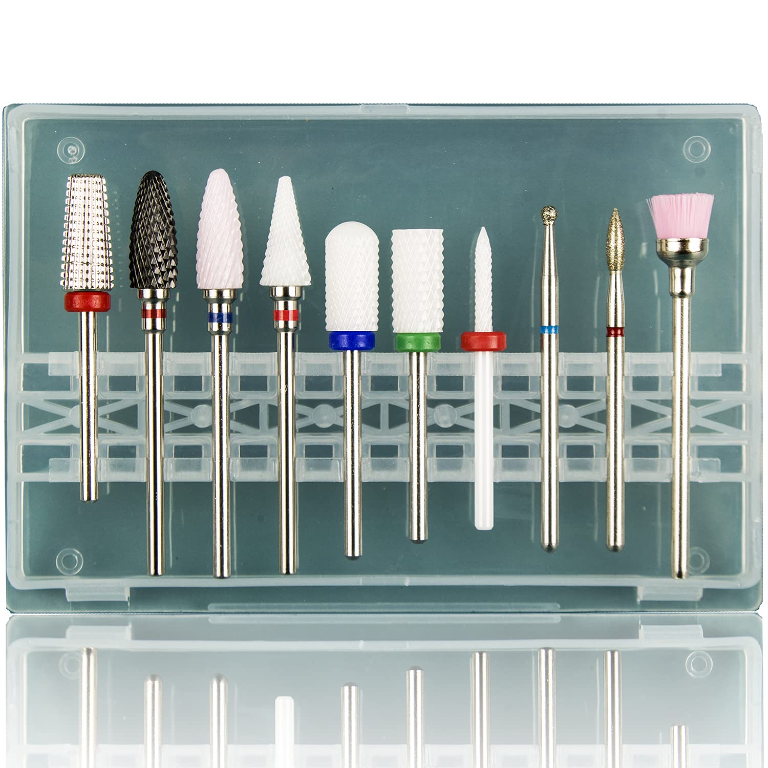 Nagelbohrer-Set 25-teilig – Für Maniküre & Pediküre, Inkl. Aufbewahrungsbox, Diamant, Keramik & Wolfram