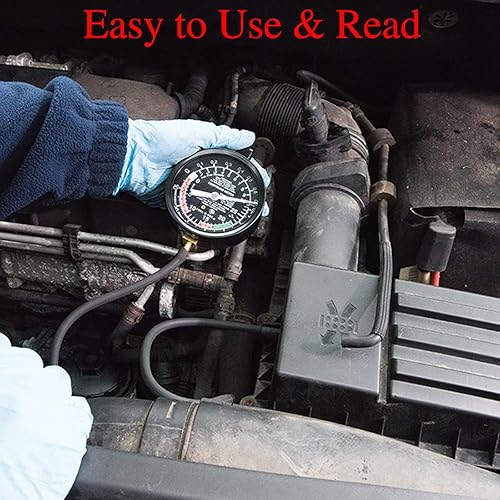 Miniatura 3 de Medidor de bomba de combustible y probador de vacío, probador de presión de carburador, medidor de vacío automotriz - Diagnóstico de presión del