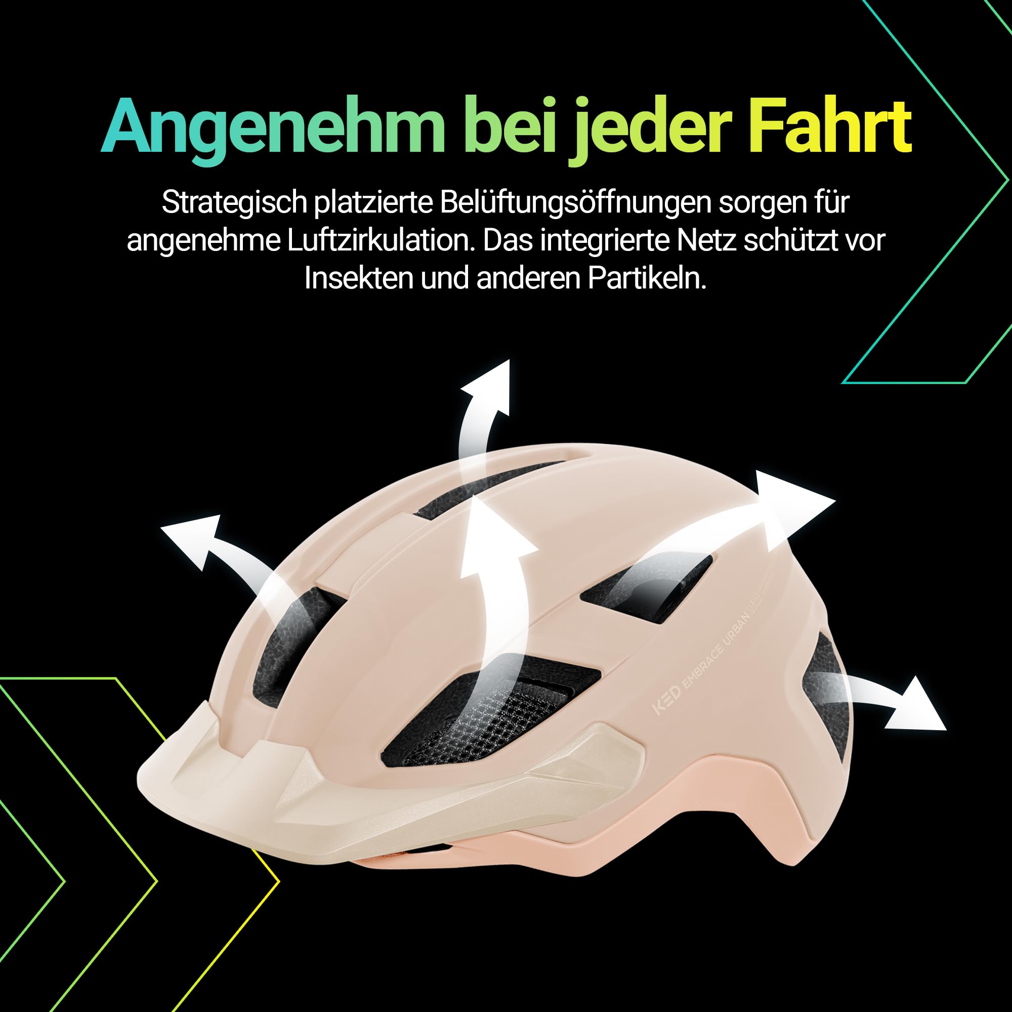 KED Embrace Urban UF-1 Unisex Fahrradhelm – Stylischer Urban Helm Mit In-Mold Technologie Für Alltag, Pendeln Und Freizeit