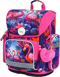 Baagl School Bag for Boys and Girls in 1st or 2nd School Year, Ergo Bag for Primary School, Lightweight Children's Satchel, School Backpack with Chest Strap