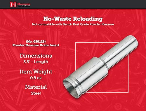 Miniatura 4 de Hornady Lock-N-Load - Inserto de drenaje para medir el polvo, drene el polvo fácilmente, reducir los residuos y el desorden - Artículo 050125