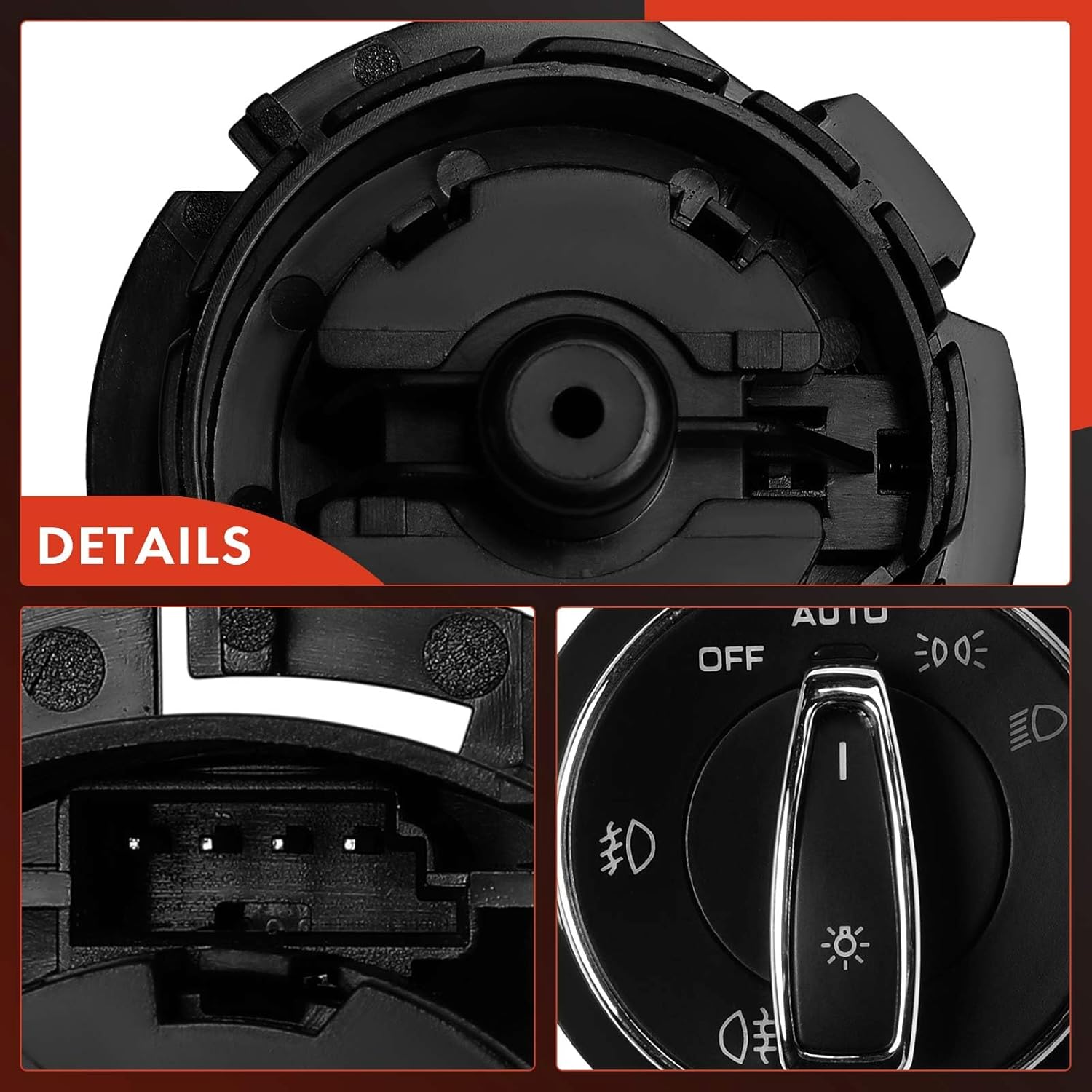 A-Premium Headlight Switch Instrument Panel Headlamp Dimmer Switch Compatible with Porsche Cayenne 2011-2016, Macan 2015-2018