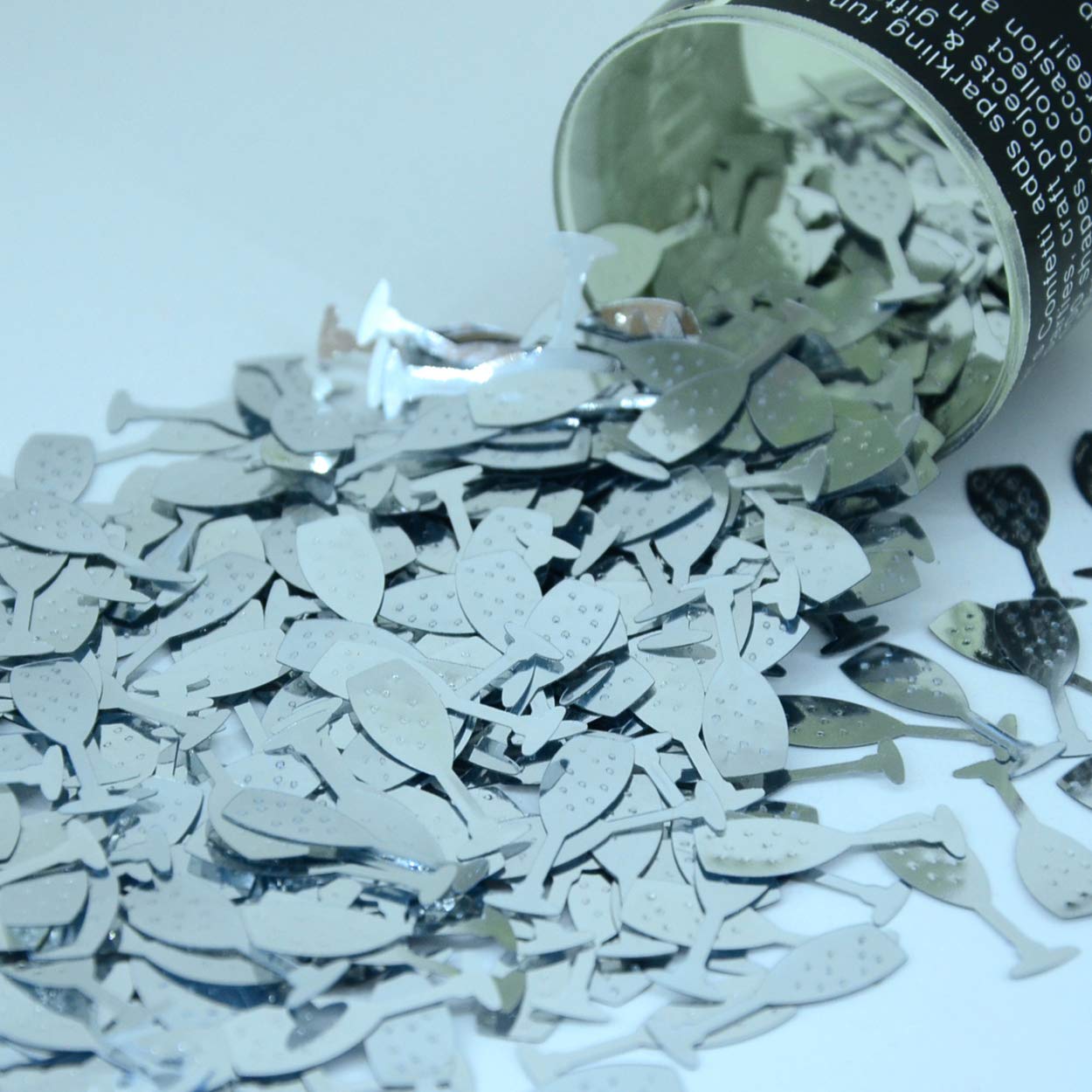 Amazon.com: Confetti Champagne Flute Silver - Retail Pack #9283