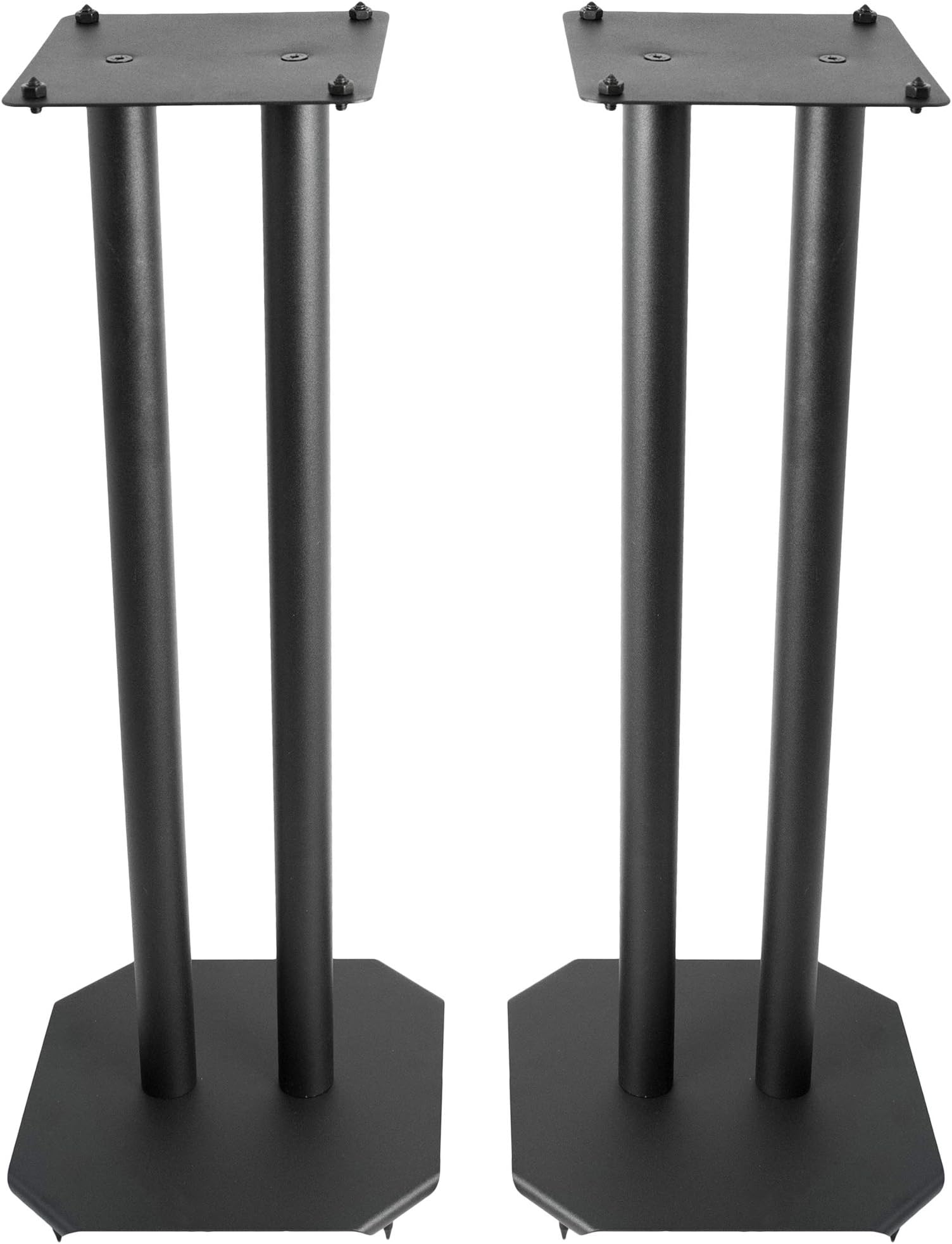 VIVO Premium Universal 25 inch Floor Speaker Stands for Surround Sound and Book Shelf Speakers, 2 Stands Included, STAND-SP03B…