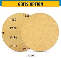Vista 5 de S SATC 100 discos de lija PSA de 6 pulgadas, papel de lija con parte trasera adhesiva de grano 180 para taladro, papel de lija automotriz redondo