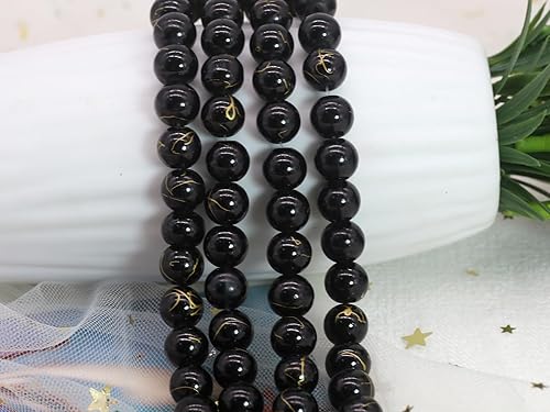 Miniatura 125 de Pamir Tong 1500 cuentas redondas de vidrio de 0.236 pulgadas a granel, cuentas de jade imitativo, cuentas sueltas para hacer joyas, aretes, collares