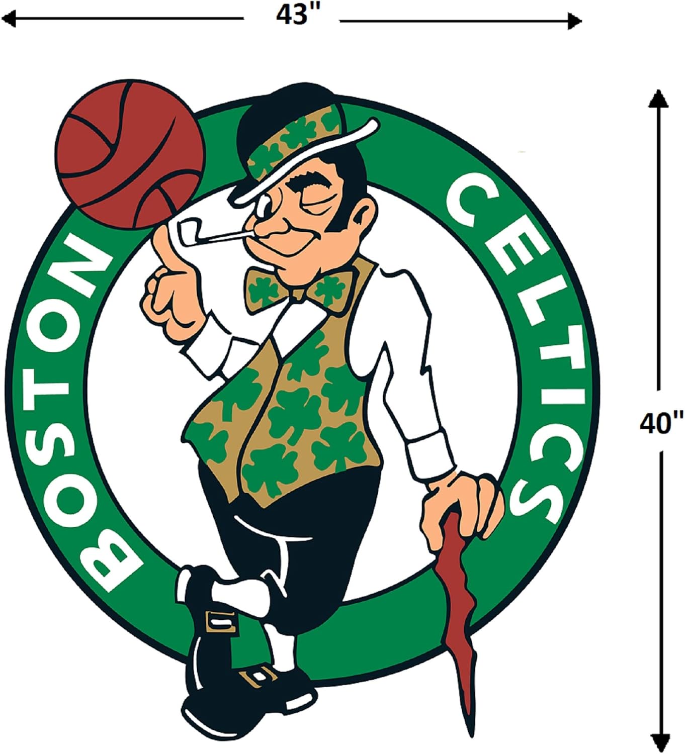 Super Deal Product Fathead NBA Boston Celtics Boston Celtics: Logo - Giant Officially Licensed NBA Removable Wall Decal - 62-62204