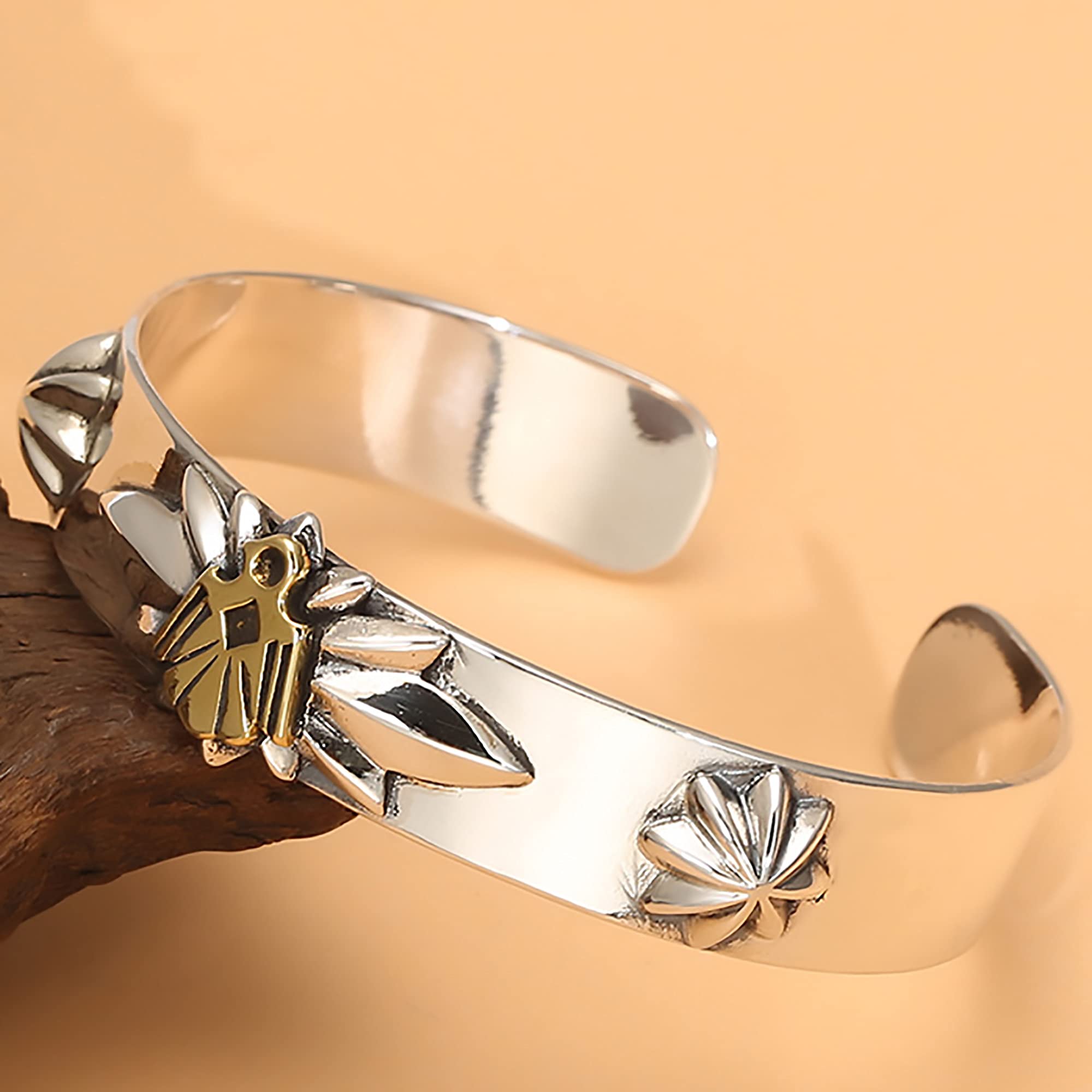 Amazon.co.jp: 925スターリングシルバーバングル、インドのフライング