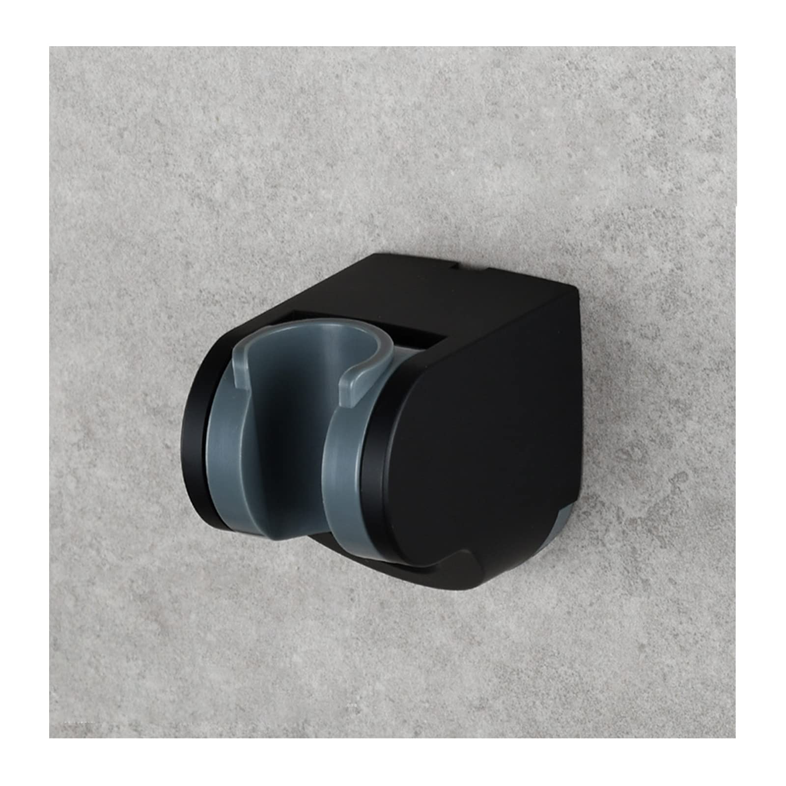 Soporte para Cabezal De Ducha, Soporte para Cabezal De Ducha De Mano ABS, Soporte para Varilla De Ducha Montado En La Pared, Instalación Perforada,Negro