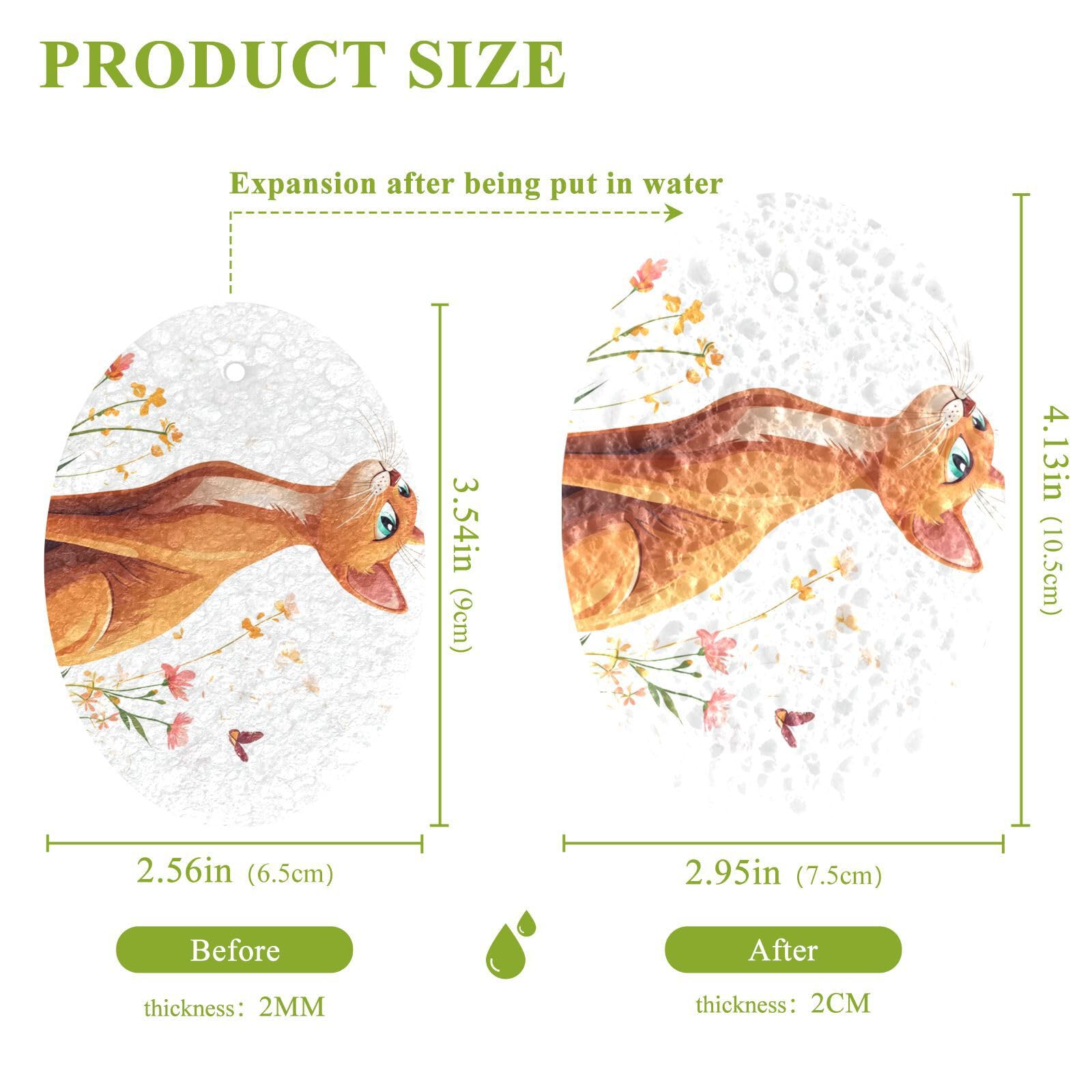 Absorbent sponges for Kitchen Non-Scratch Dish sponges for Washing Dishes New Home Essentials (3 Count)