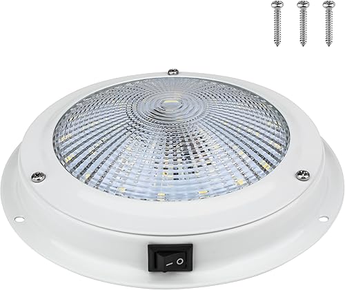 Miniatura 8 de RVZONE Luz de cúpula de barco marino de 12 V LED luces interiores de barco con interruptor de palanca LED luz de cabina de barco con montaje en
