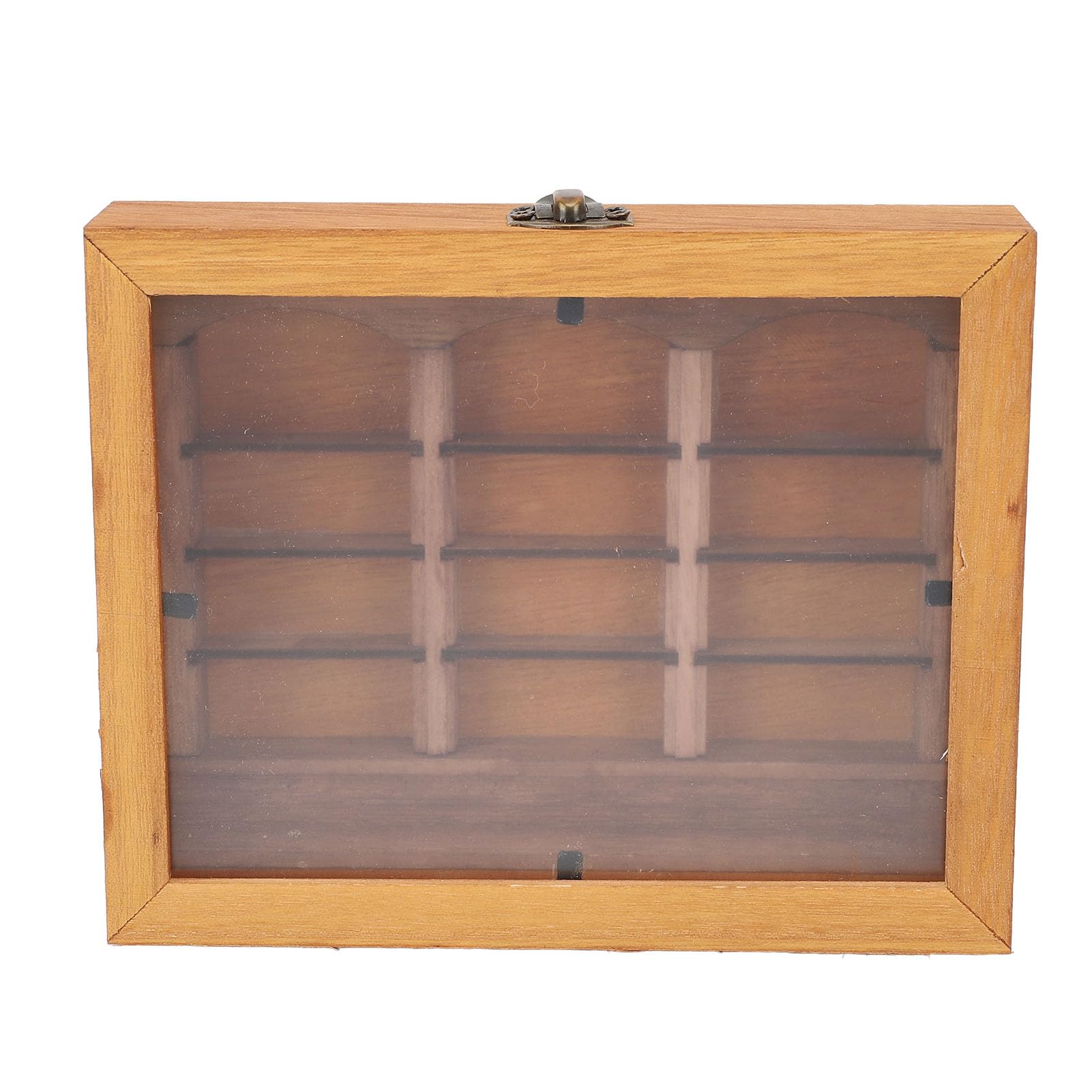 Jiawu Anxiety Bookshelf, Miniature Book Match Boxes Display Case Cabinet, Decorative Book Shelf for Living Room, Desk Ornament (Single Bookshelf)