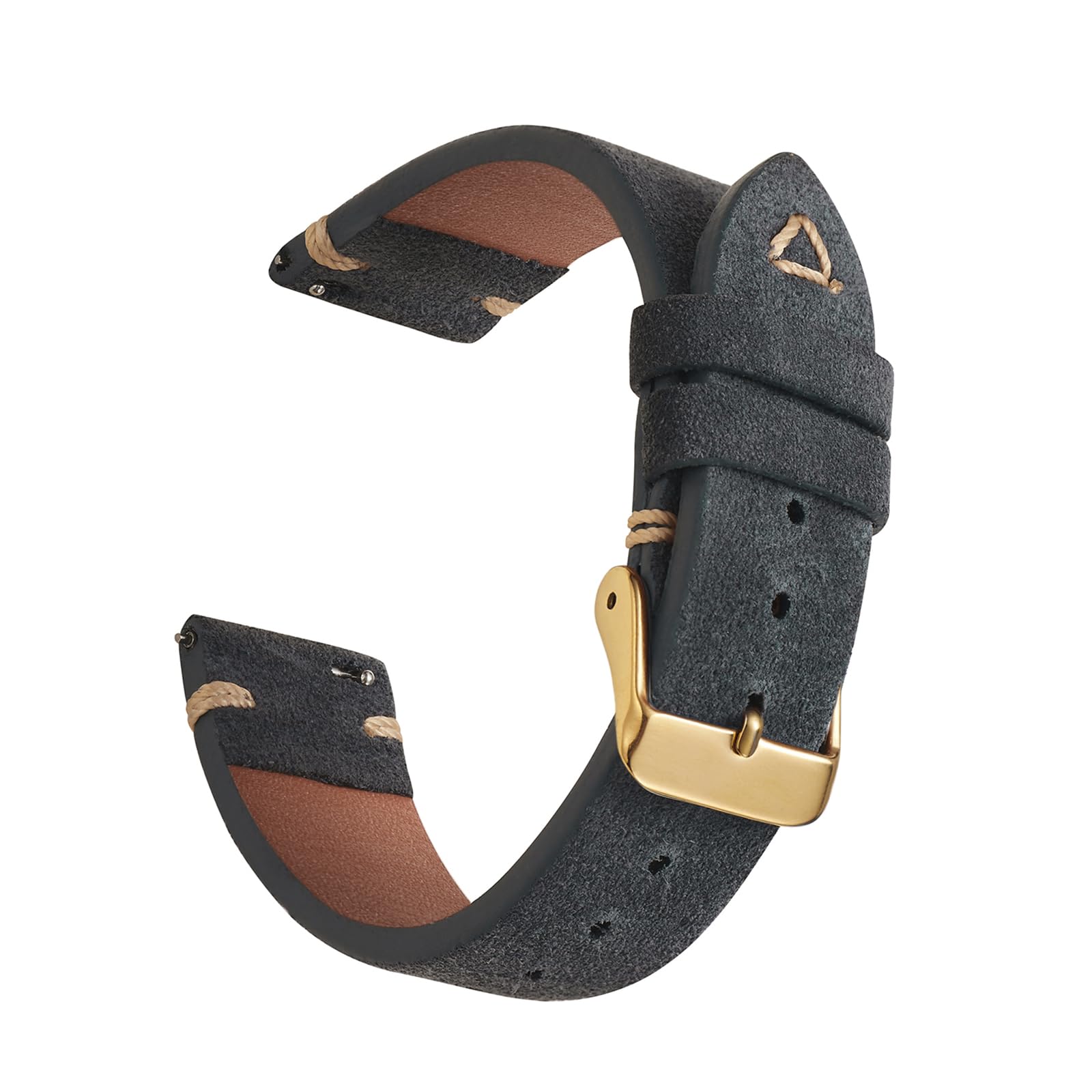 WOUKUP Quick Release Suede Leather Watch Bands Vintage Watchband for Men Watch Strap 18mm 19mm 20mm 21mm 22mm 24mm