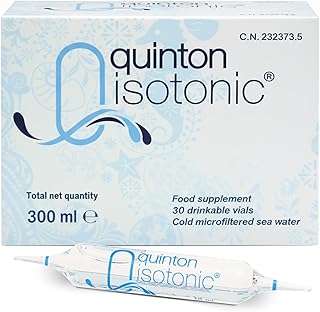 Quinton Isotonic 100% Natural Mineral Seawater – 30 Drinkable Ampoules (10ml) with 78 Electrolytes, Minerals & Trace Elements Linked to Digestion & Hydration