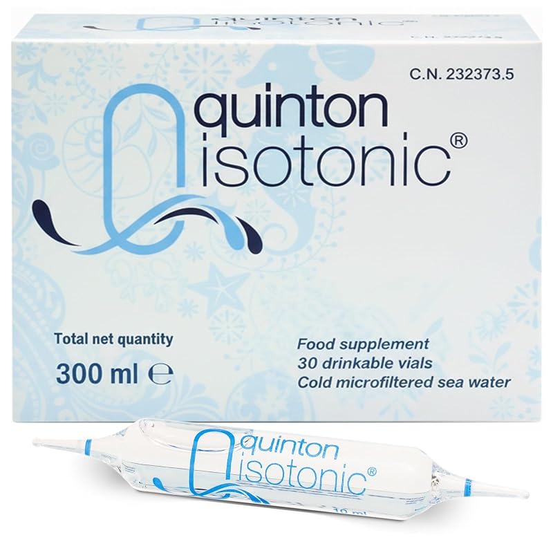 Quinton Isotônico, solução de água do mar e água de nascente, 30 ampolas de 10 mL