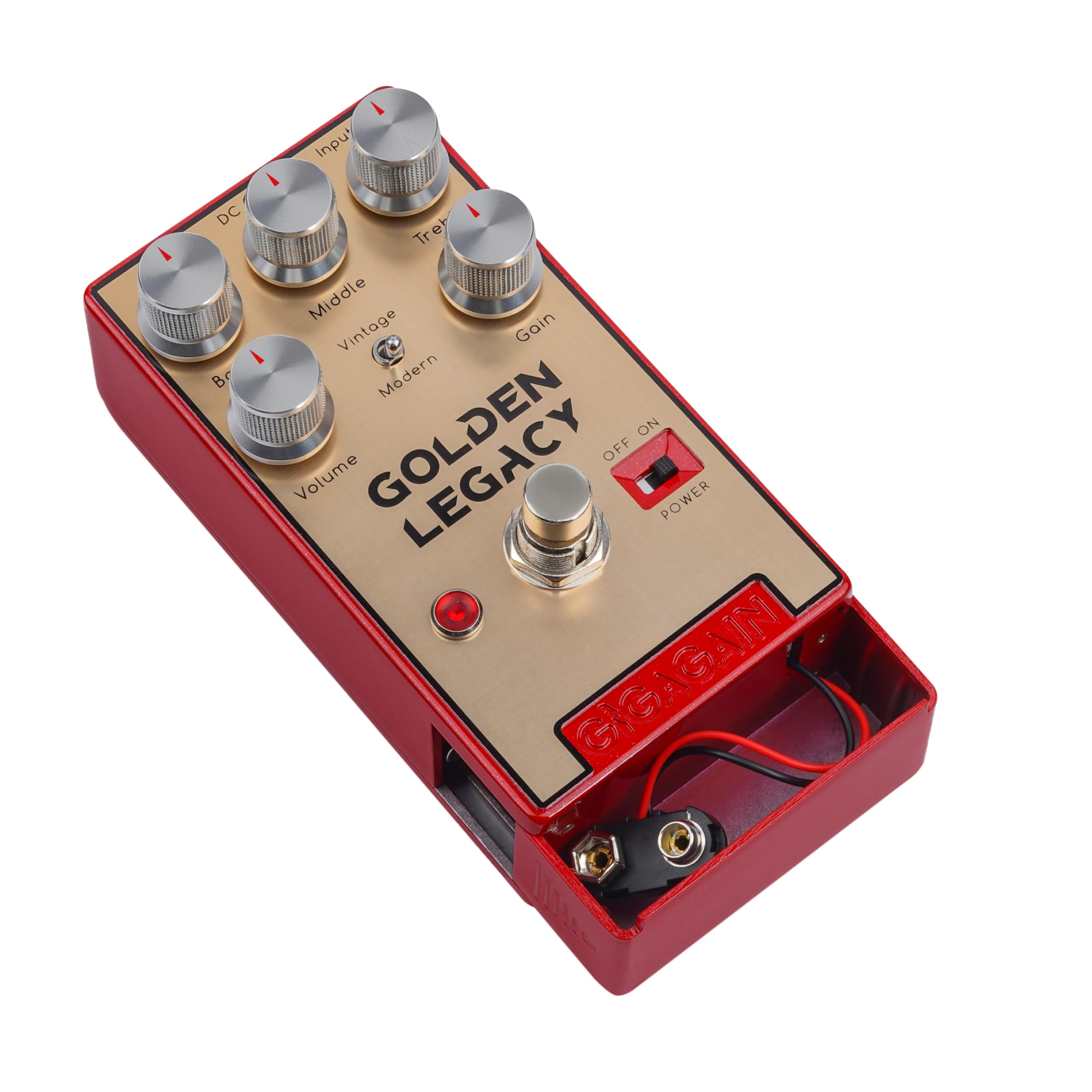 GP05 Golden Legacy Distortion – pedale chitarra, distorsione rock classica, da crunch caldo a gain alto, suono tipo ampli, risposta dinamica, true bypass, compatto in metallo