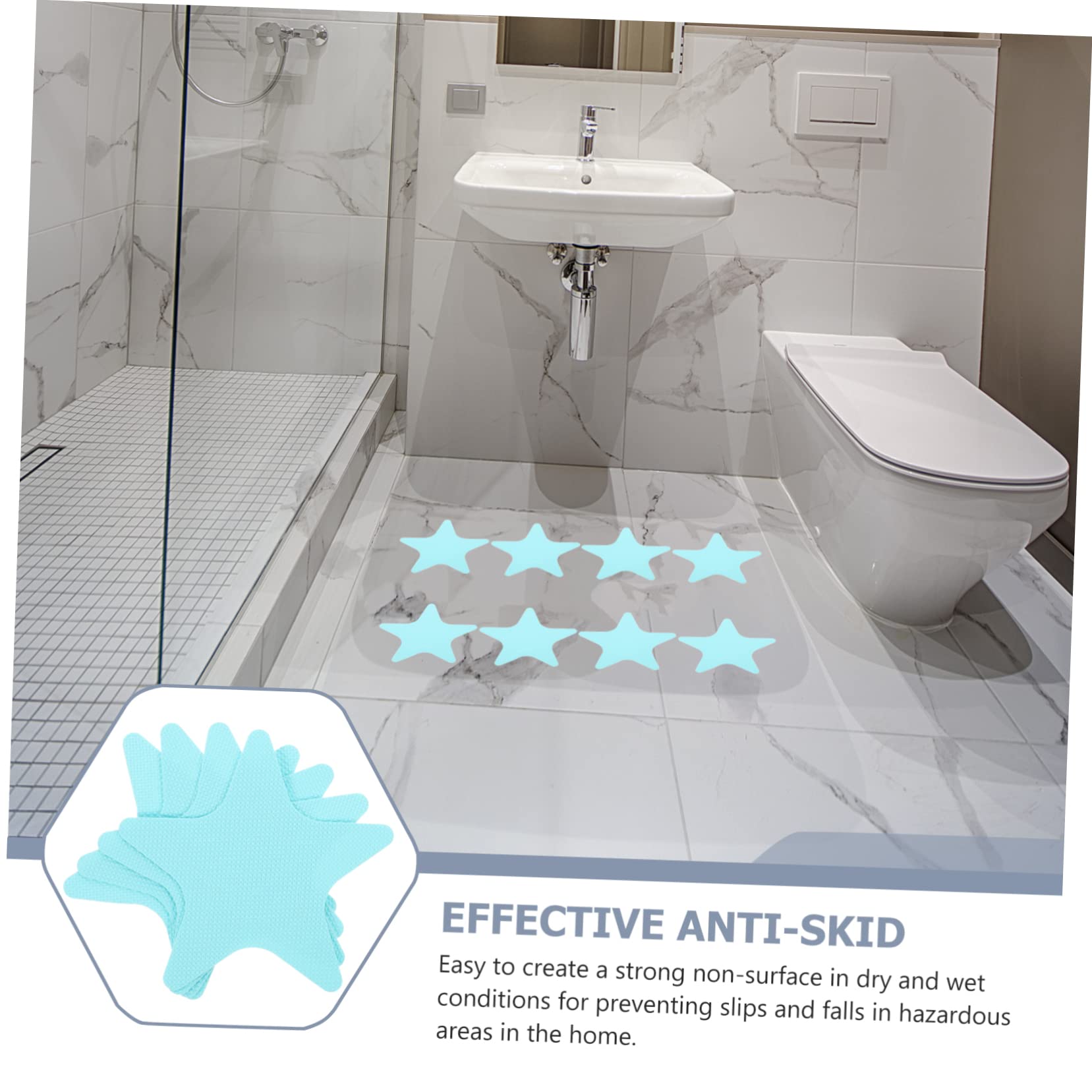IMIKEYA 5juegos Pegatinas Antideslizantes Forma De para Baño Autoadhesivas De Seguridad para Bañera y Ducha Caídas Superficies Resbaladizas
