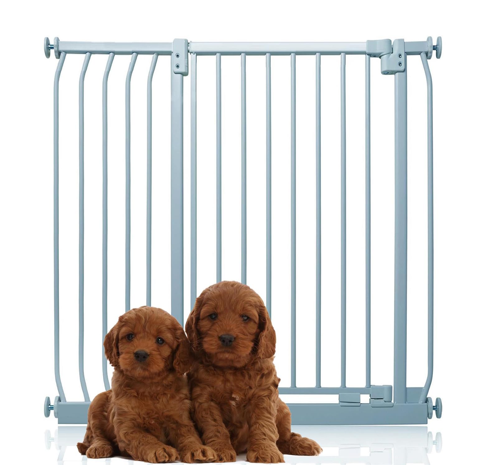 Bettacare Grey Extra Tall Elite Dog Gate, 98Cm - 107Cm, Matt Extra Tall 100Cm In Height, Pressure Fit Pet Gate For Dog And Puppy, Pet And Dog Barrier, Easy Installation