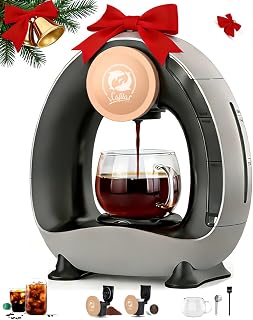 i Cafilas 2-in-1 Mini Single Serve Coffee Maker for K-Cup Pods & Grounds