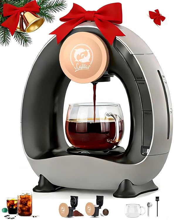 i Cafilas 2-in-1 Mini Single Serve Coffee Maker for K-Cup Pods & Grounds by i Cafilas - Used condition - US$51.83