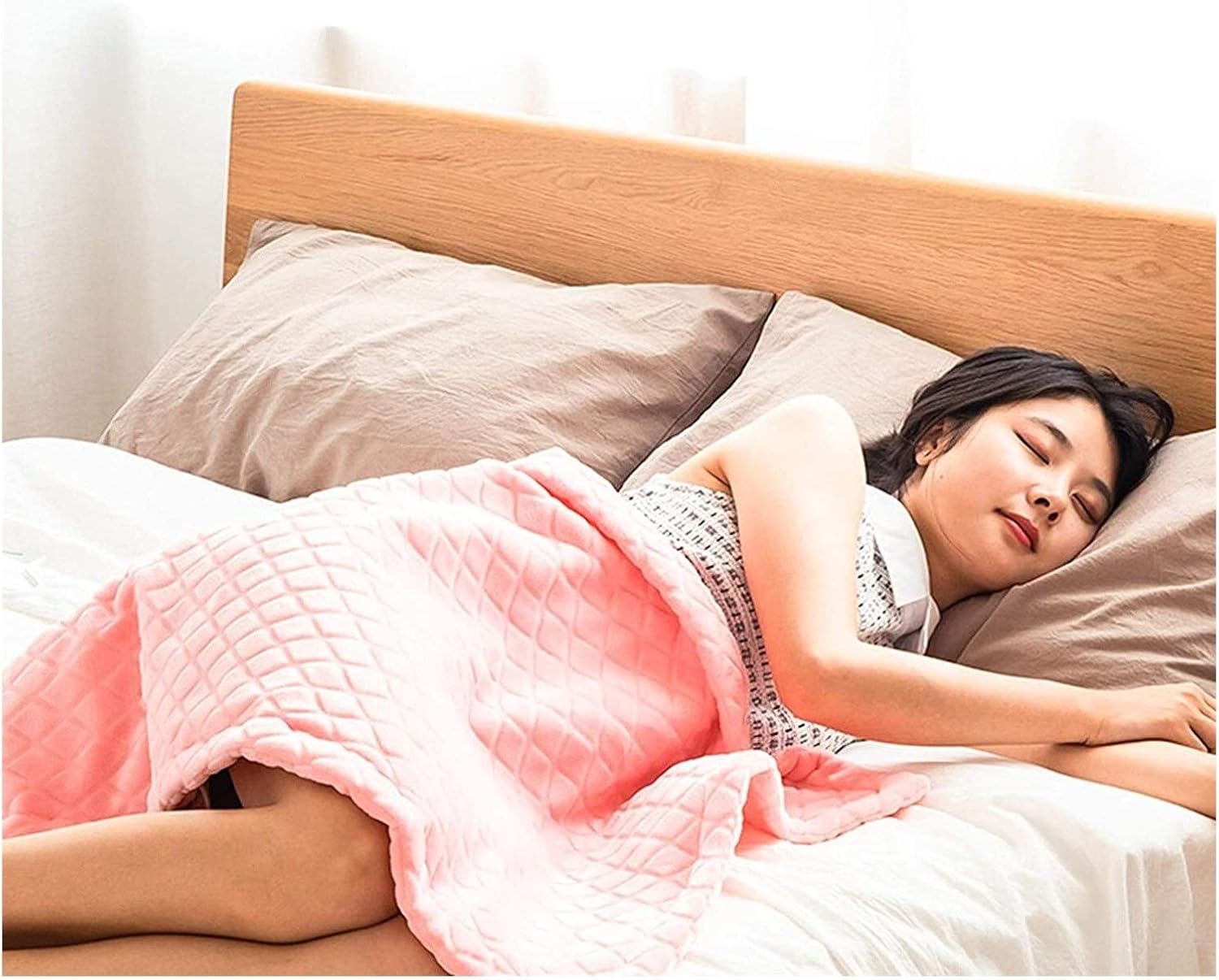 review DUOWEI Heating Blanket Comfort Electric Heated Blanket, Over Double-Layer Heated Shawl Blanket with 6 Heat Settings and Auto Over-Heat Protection for Home Office Bed Sofa (Size : (150 * 80cm))