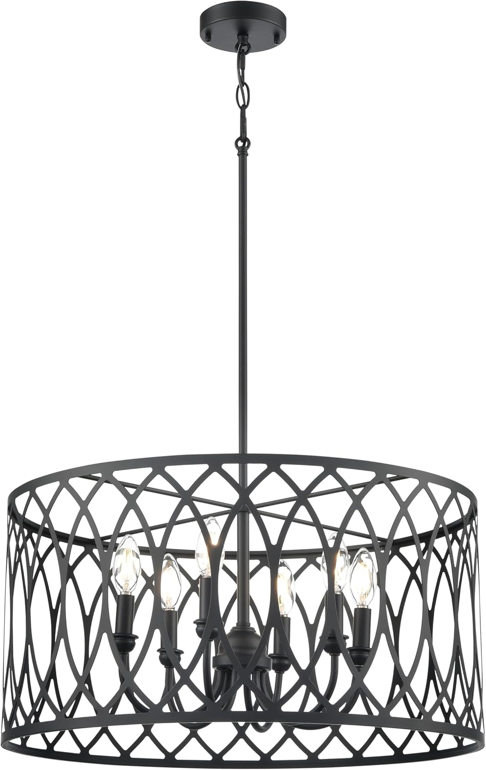 ML Lighting 42106-MB Arelyn 23" Wide 6-Light Pendant - Matte Black