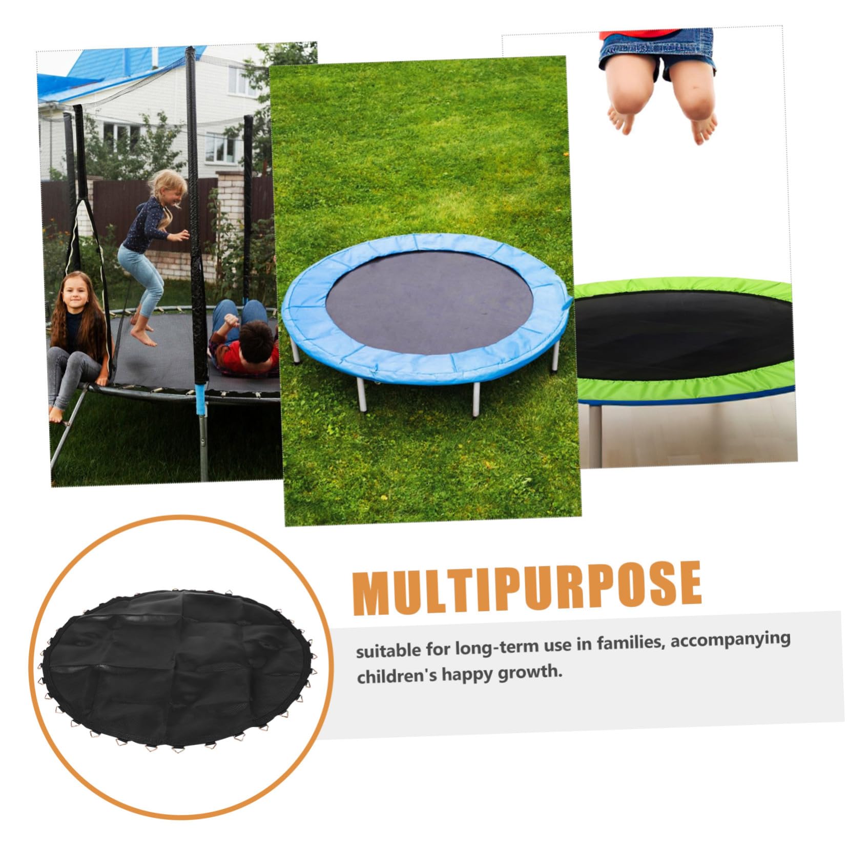 HighQuali Tappetino rotondo di ricambio con rete elastica e Hoo versatile accessorio per saltare all'aperto e attività di fitness