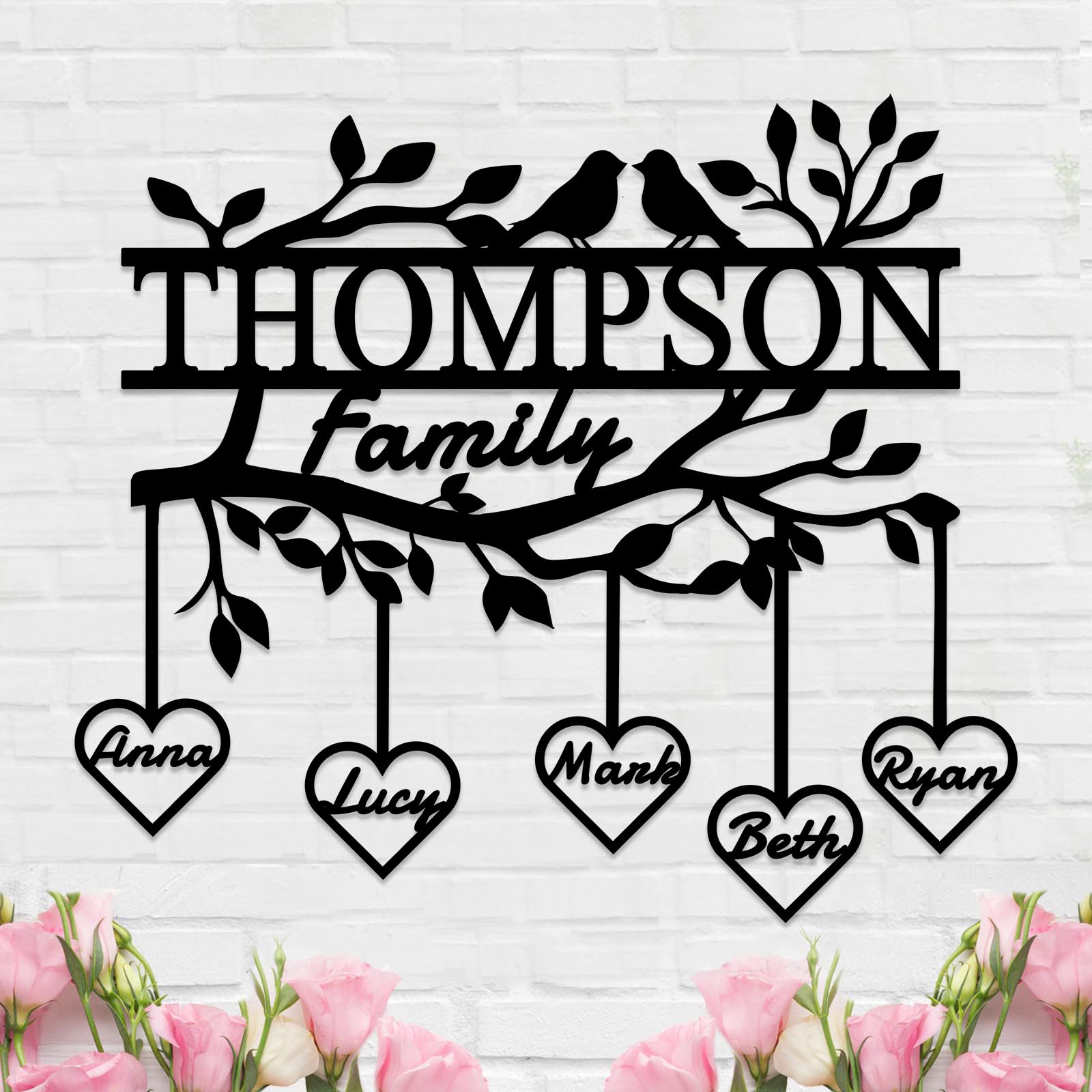 Personalized Family Tree Metal Name Sign Custom Life Tree Wall Art Home Decor Customized Family Name Last Name Sign Personalized Housewarming Gifts