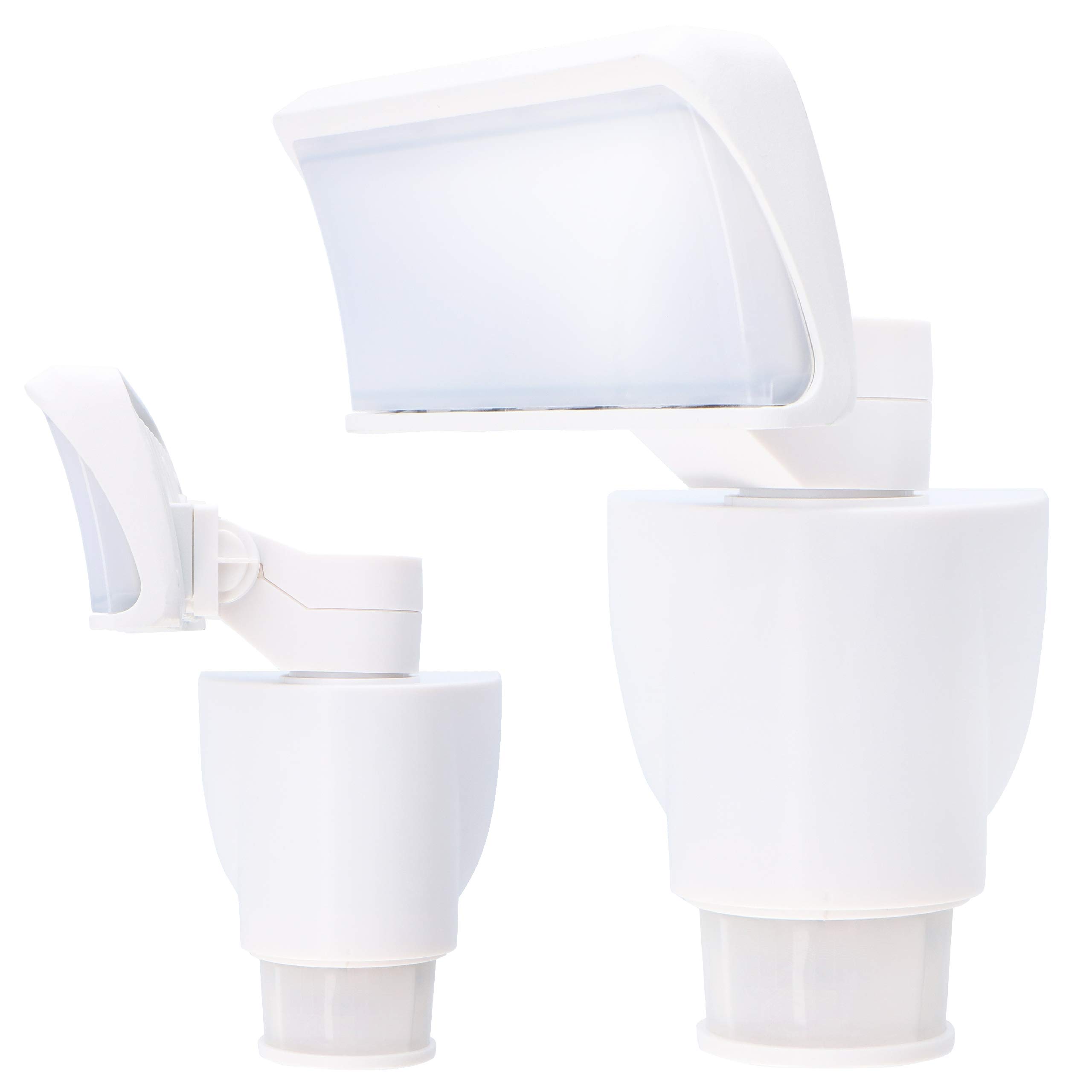 Proventa LED-Strahler, autom. Bewegungsverfolgung 180° Schwenkbereich 270°, Bewegungsmelder 4000K, 18W 1200 Lm, IP44, weiß