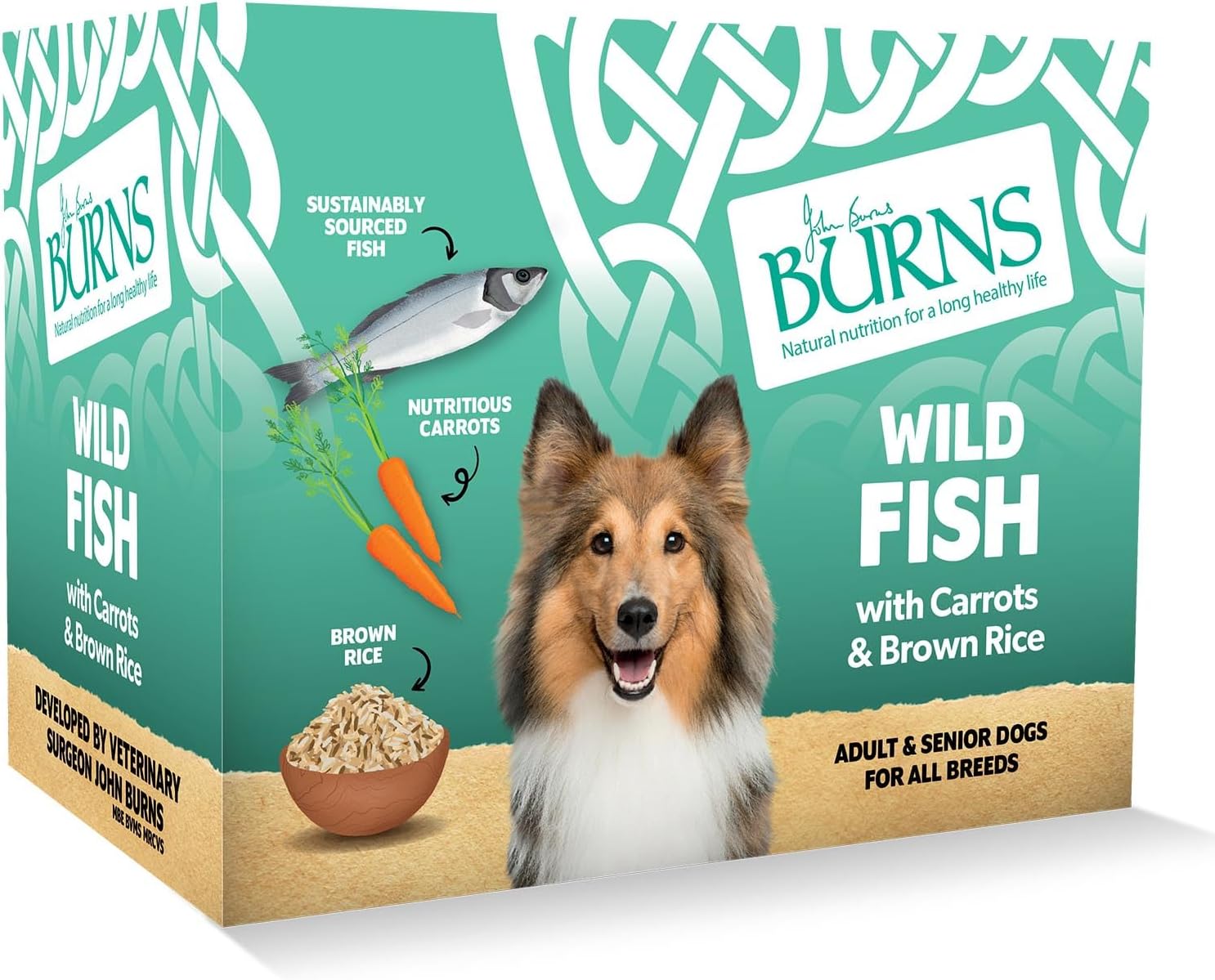 Pet Natural Nutrition Adult & Senior Wet Dog Food Wild Fish, Carrots & Wholegrain Brown Rice 6 x 395gm