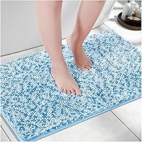 Vista 17 de Yimobra - Tapete de baño de felpilla de 55.1 x 24 pulgadas, microfibra gruesa, absorbente, extrasuave, antideslizante, lavable a máquina, para piso