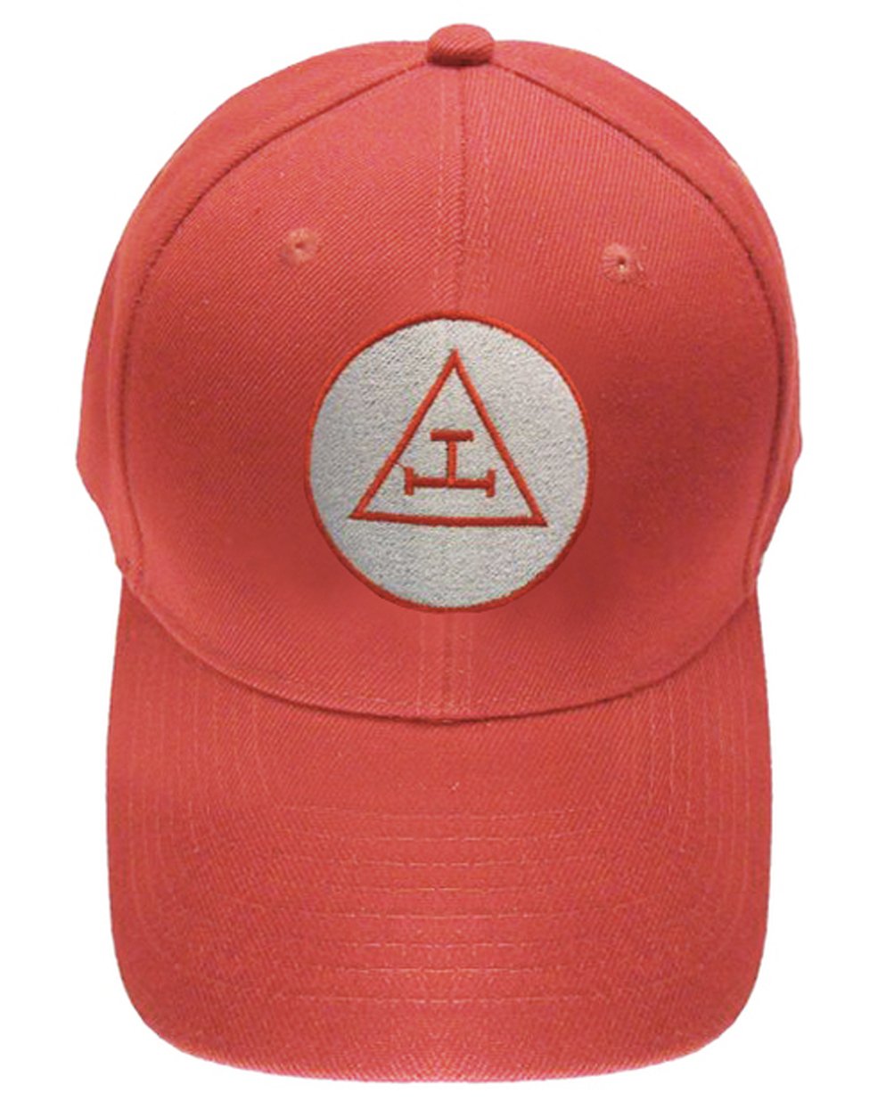 Royal Arch Masonic Baseball Cap - Red Hat w/Royal Arch Triple Tau Freemasons Symbol Hat