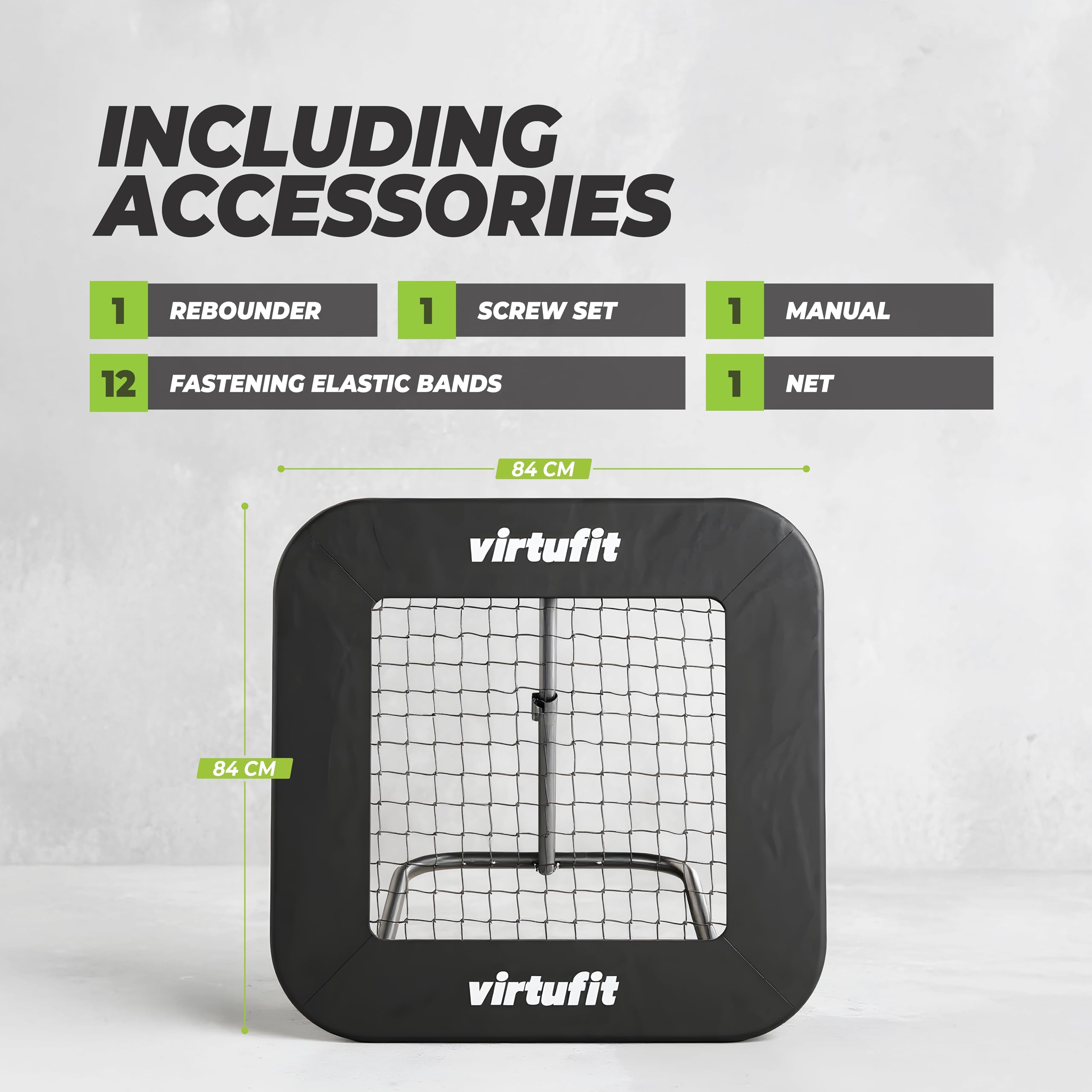 VirtuFit Rebounder ajustable Pro - Kickback - 84x84cm