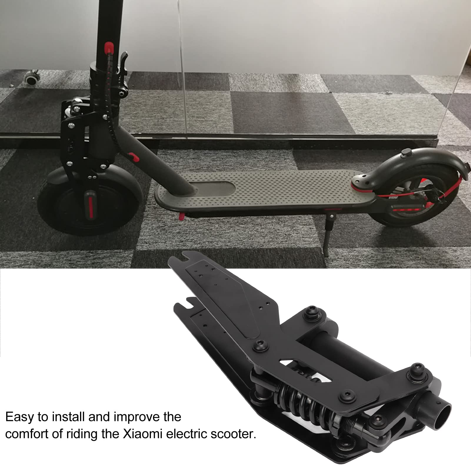 BuyWeek Amortisseur de Scooter Électrique pour Xiaomi M365, Amortisseur de Vibration de Trottinette Électrique Accessoires de Scooter Électrique