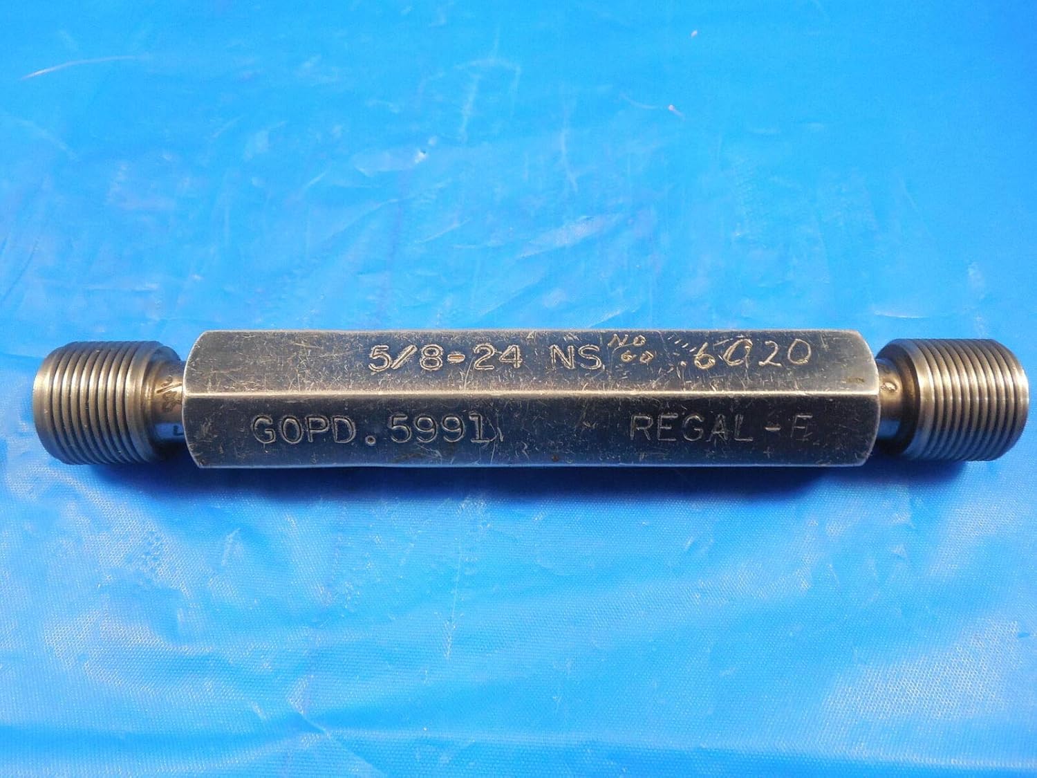 5/8 24 NS PREPLATE Thread Plug GAGE .625 GO NO GO P.D.'S = .5991 & .6020 Tool